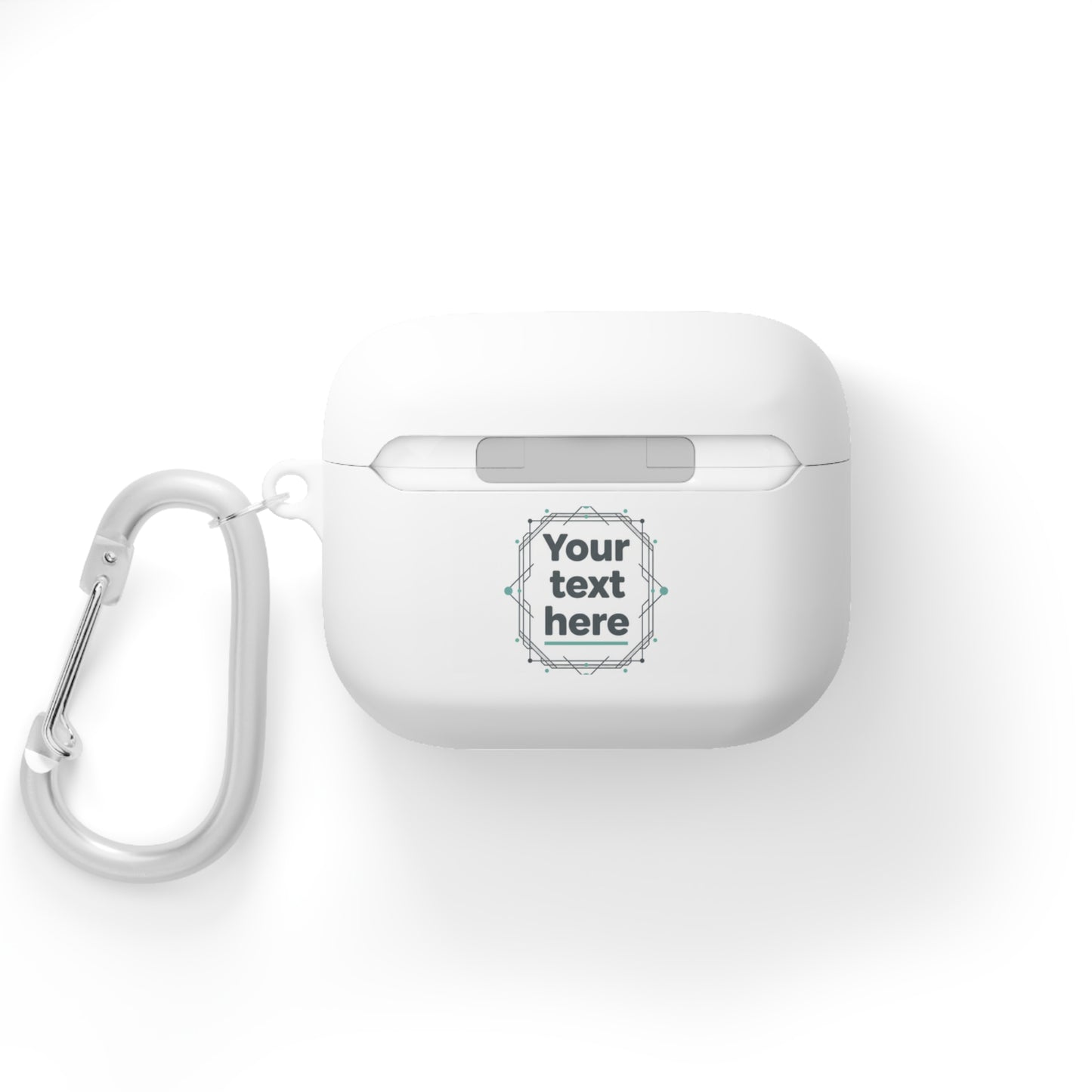 Customizable AirPods Case - Personalized Image or Text Silicone Cover with Carabiner