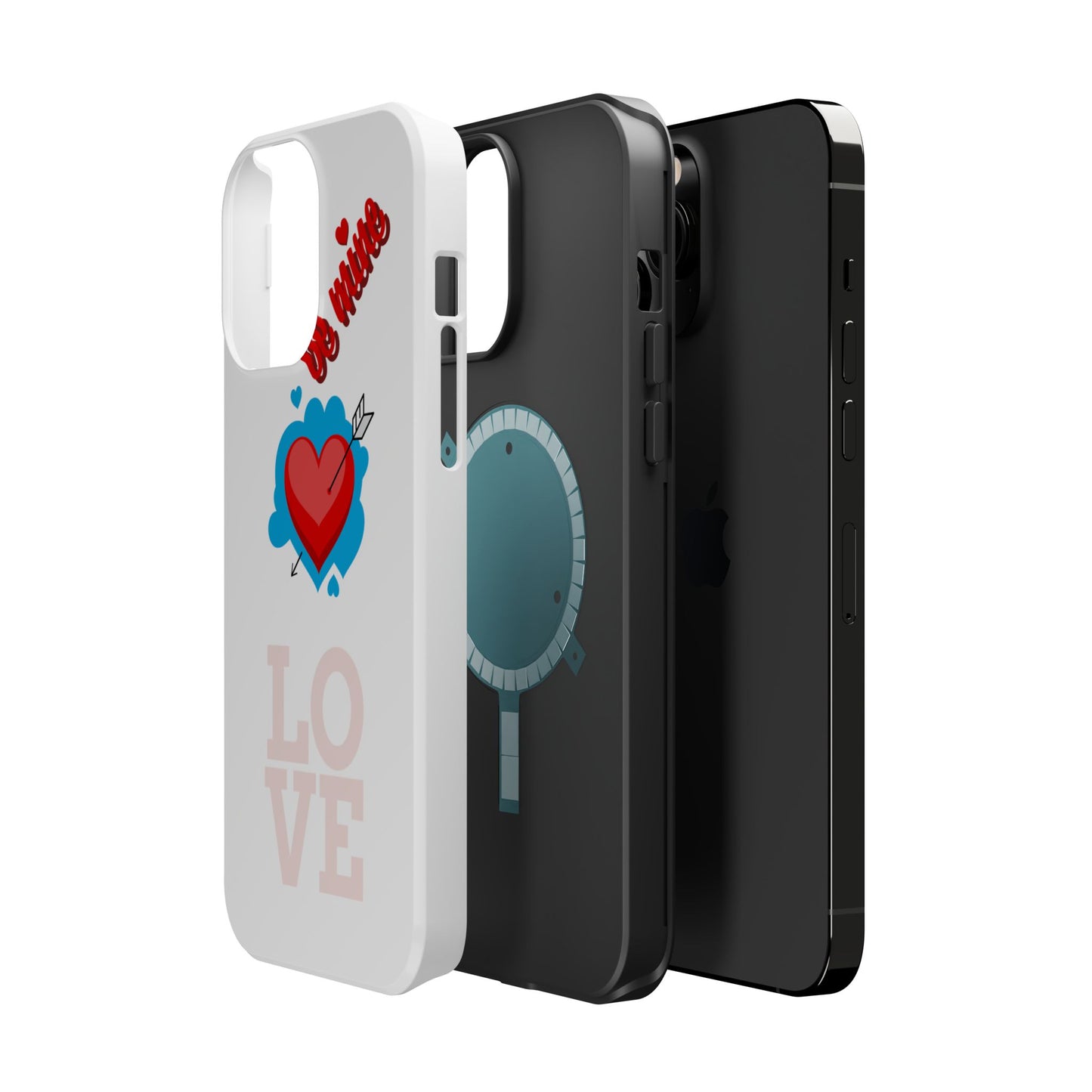 Phone Case — "Be Mine" Heart Love Magnetic Impact-Resistant Case