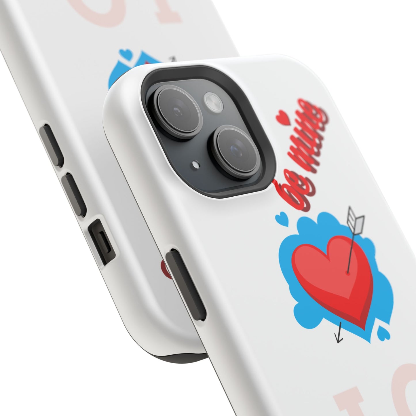 Phone Case — "Be Mine" Heart Love Magnetic Impact-Resistant Case