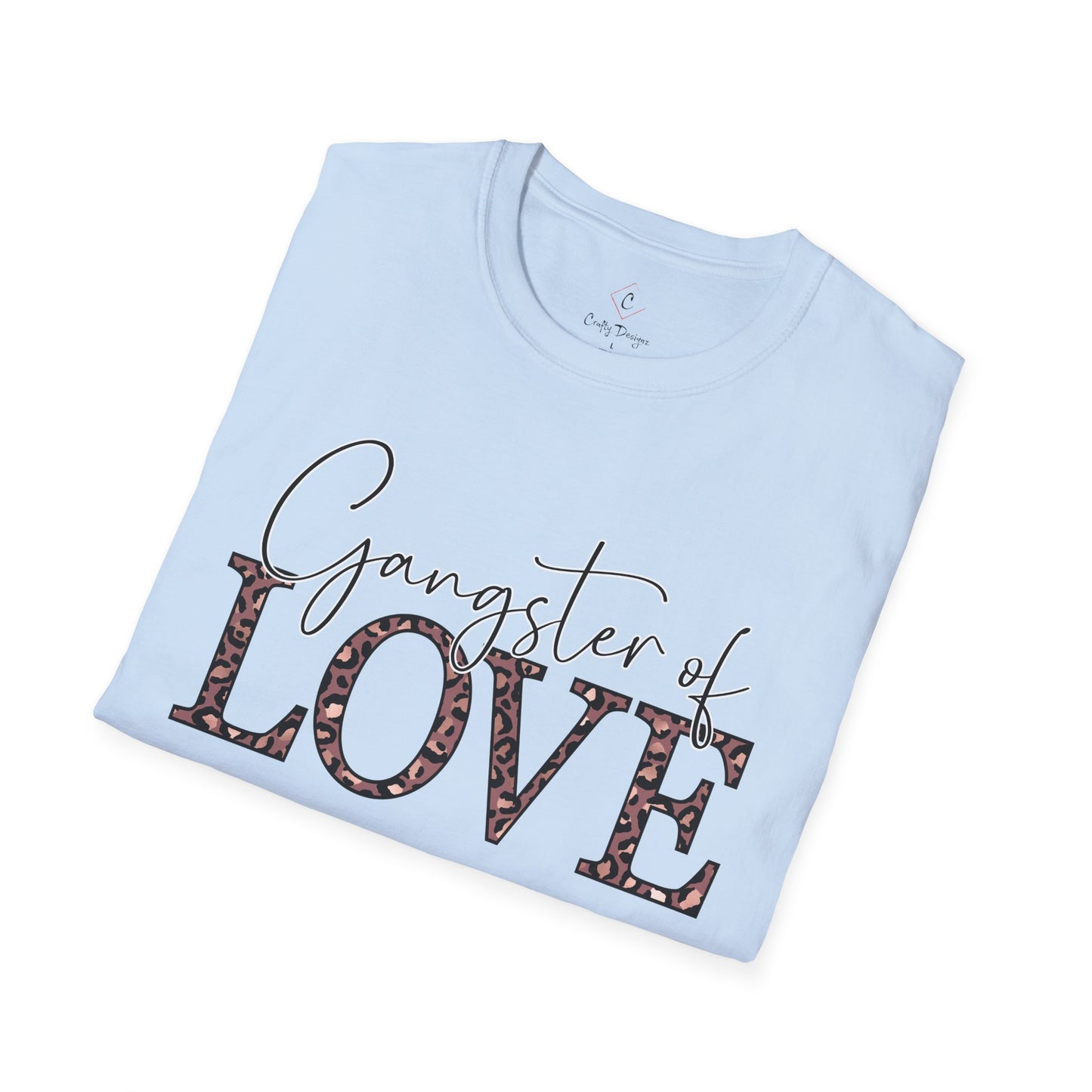 Gangster of Love T-Shirt — Leopard Print Romantic Graphic Tee