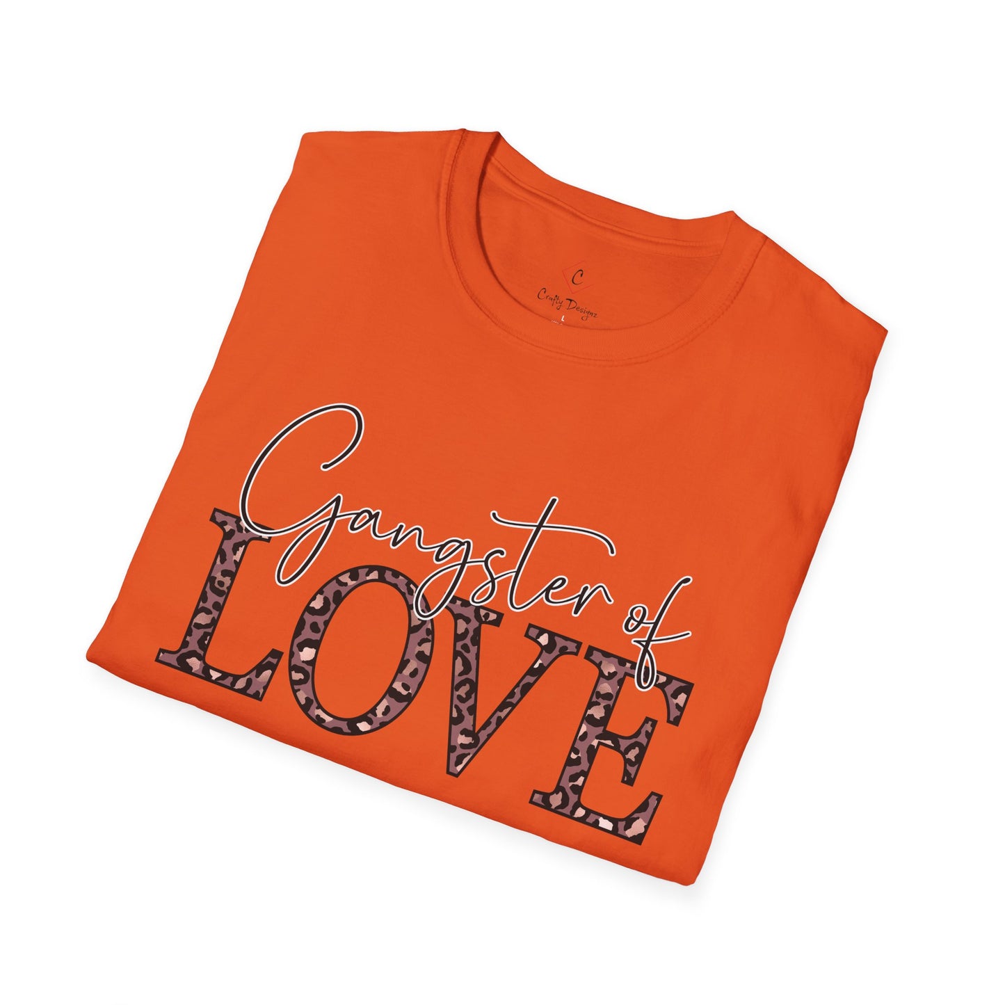 Gangster of Love T-Shirt — Leopard Print Romantic Graphic Tee