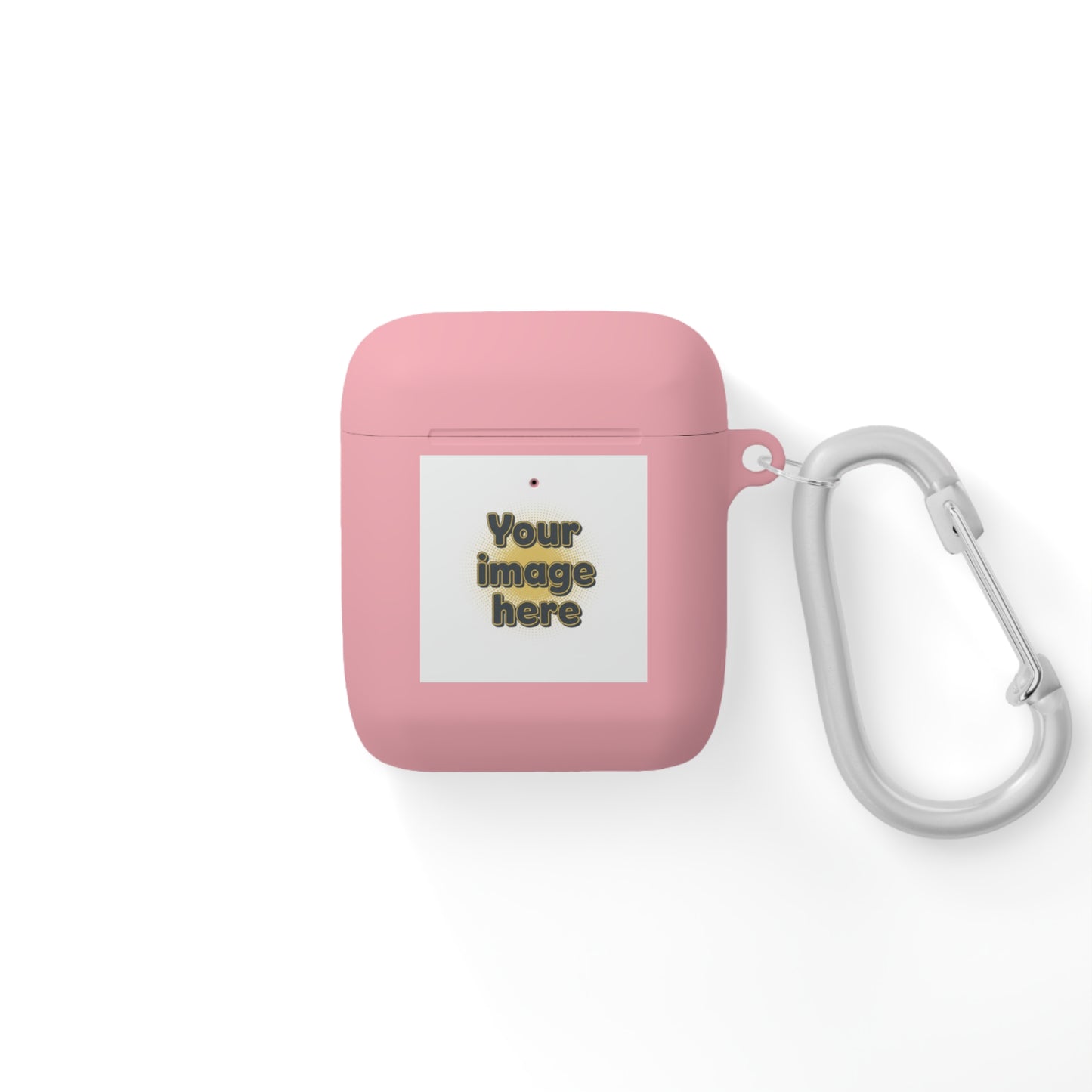 Customizable AirPods Case - Personalized Image or Text Silicone Cover with Carabiner