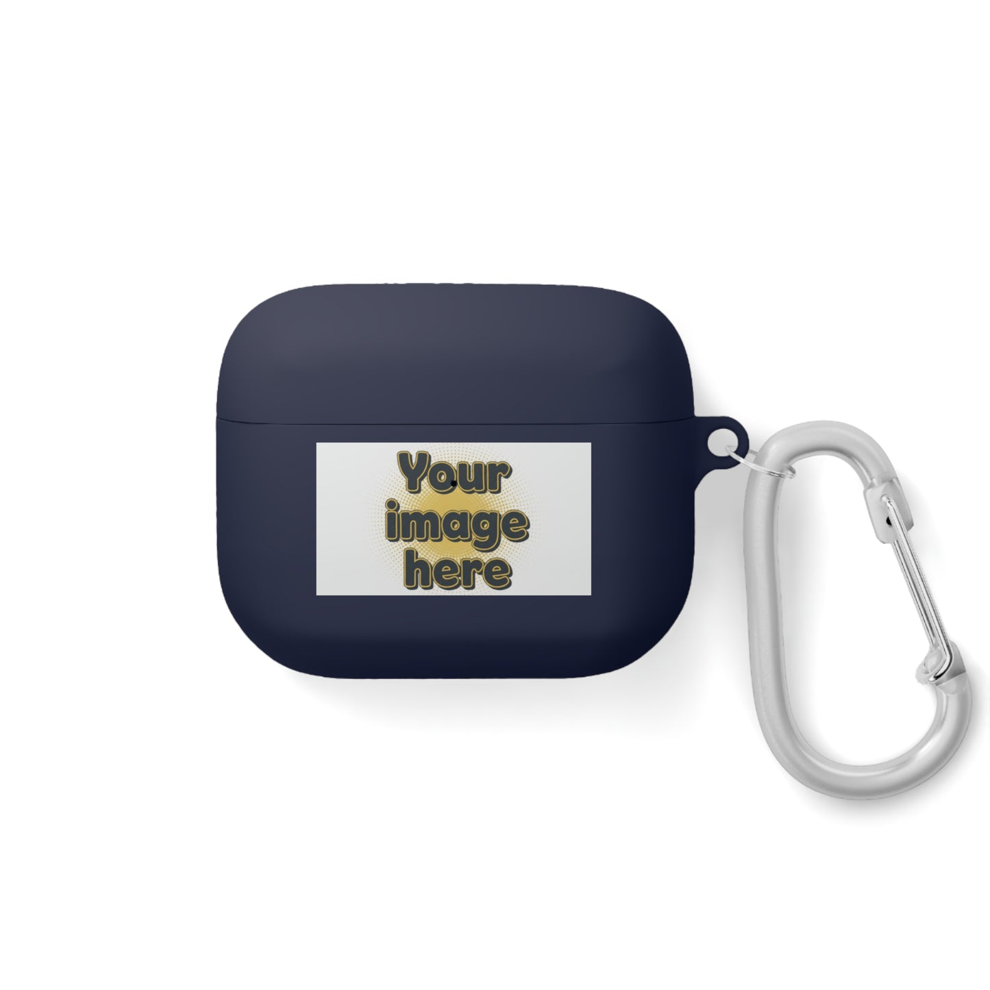 Customizable AirPods Case - Personalized Image or Text Silicone Cover with Carabiner