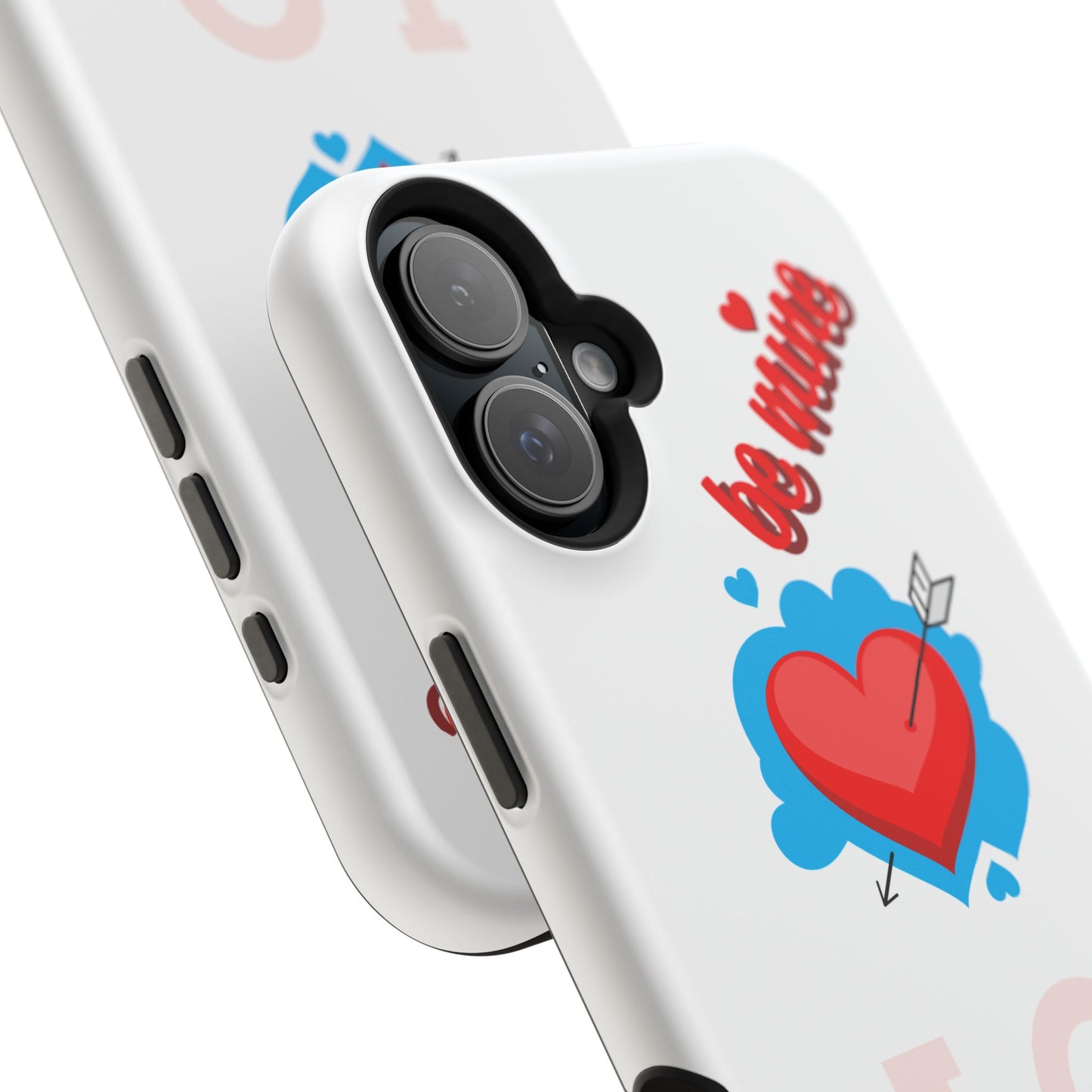 Phone Case — "Be Mine" Heart Love Magnetic Impact-Resistant Case