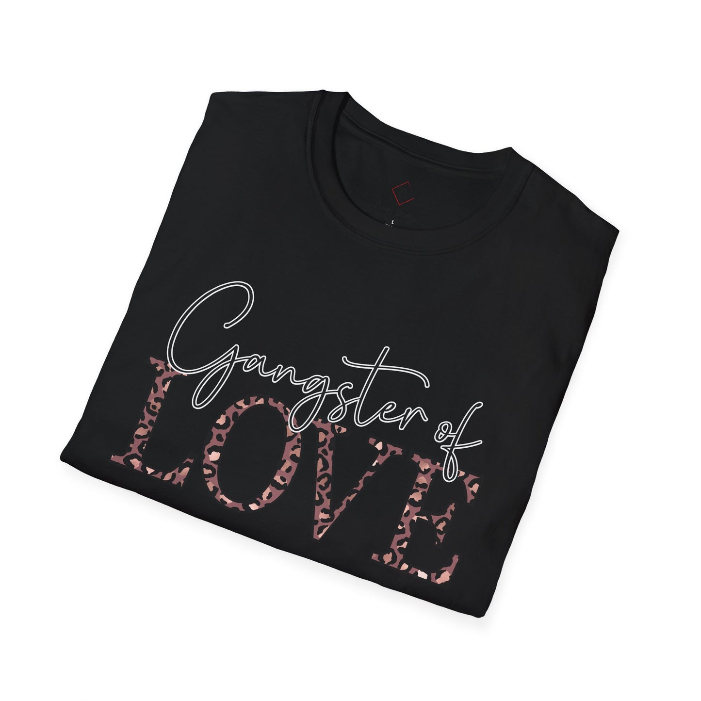 Gangster of Love T-Shirt — Leopard Print Romantic Graphic Tee
