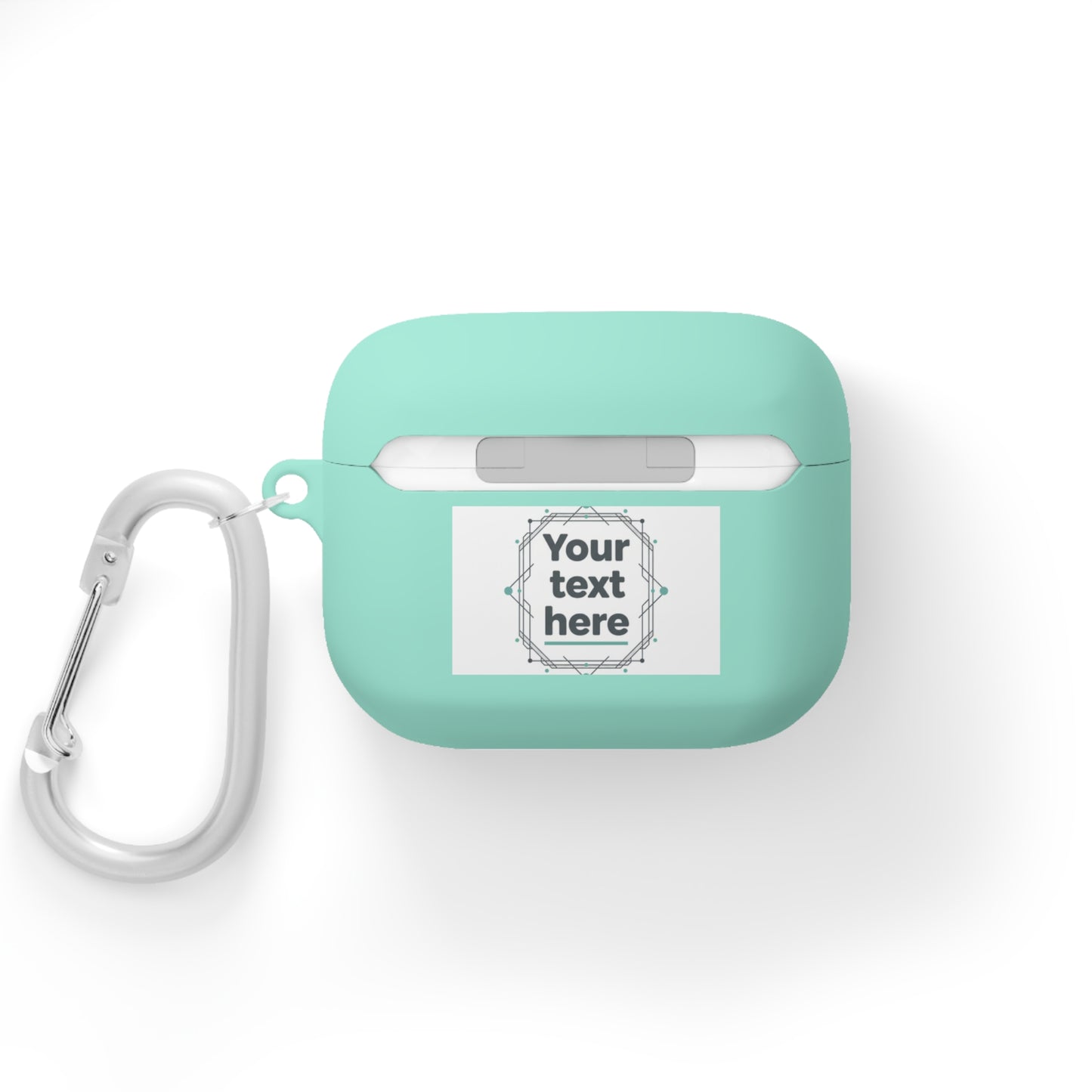 Customizable AirPods Case - Personalized Image or Text Silicone Cover with Carabiner