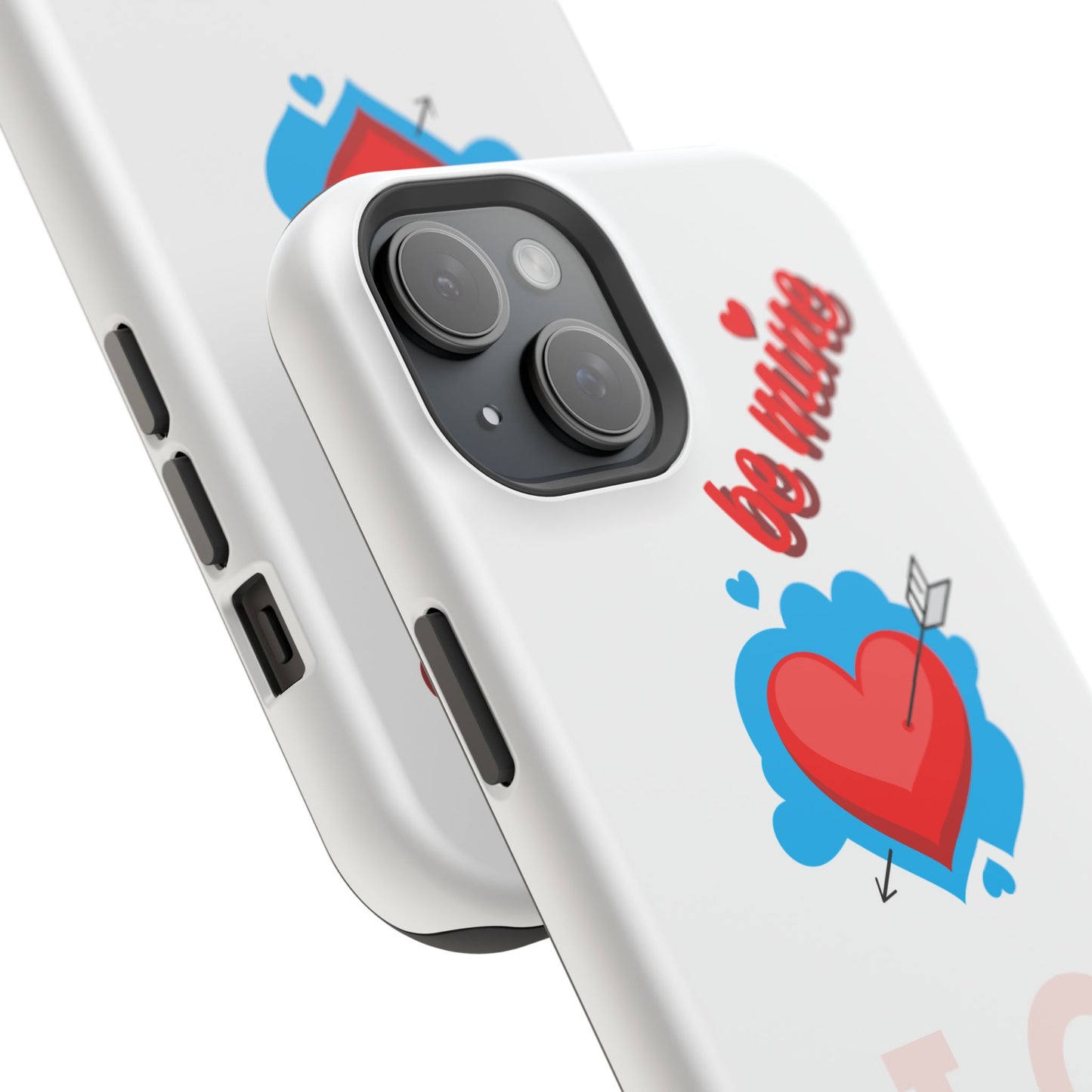 Phone Case — "Be Mine" Heart Love Magnetic Impact-Resistant Case