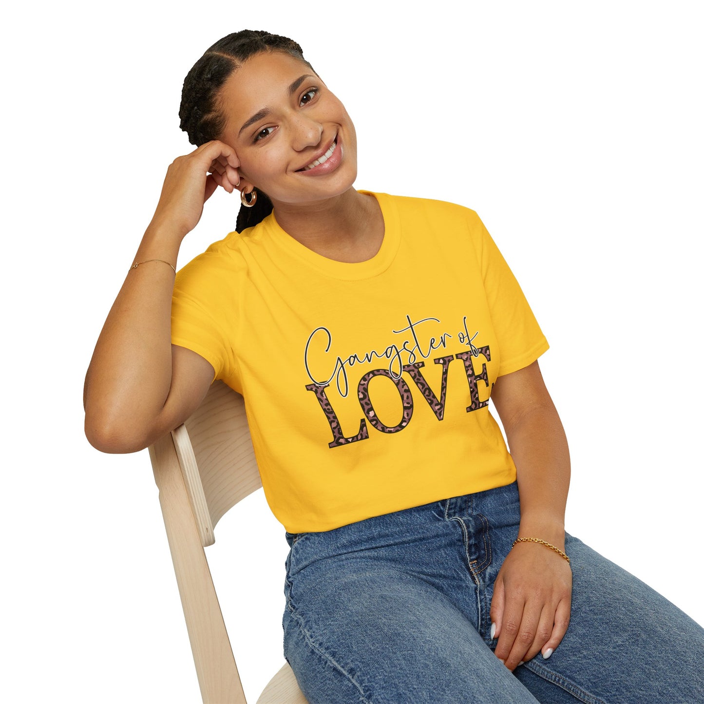 Gangster of Love T-Shirt — Leopard Print Romantic Graphic Tee