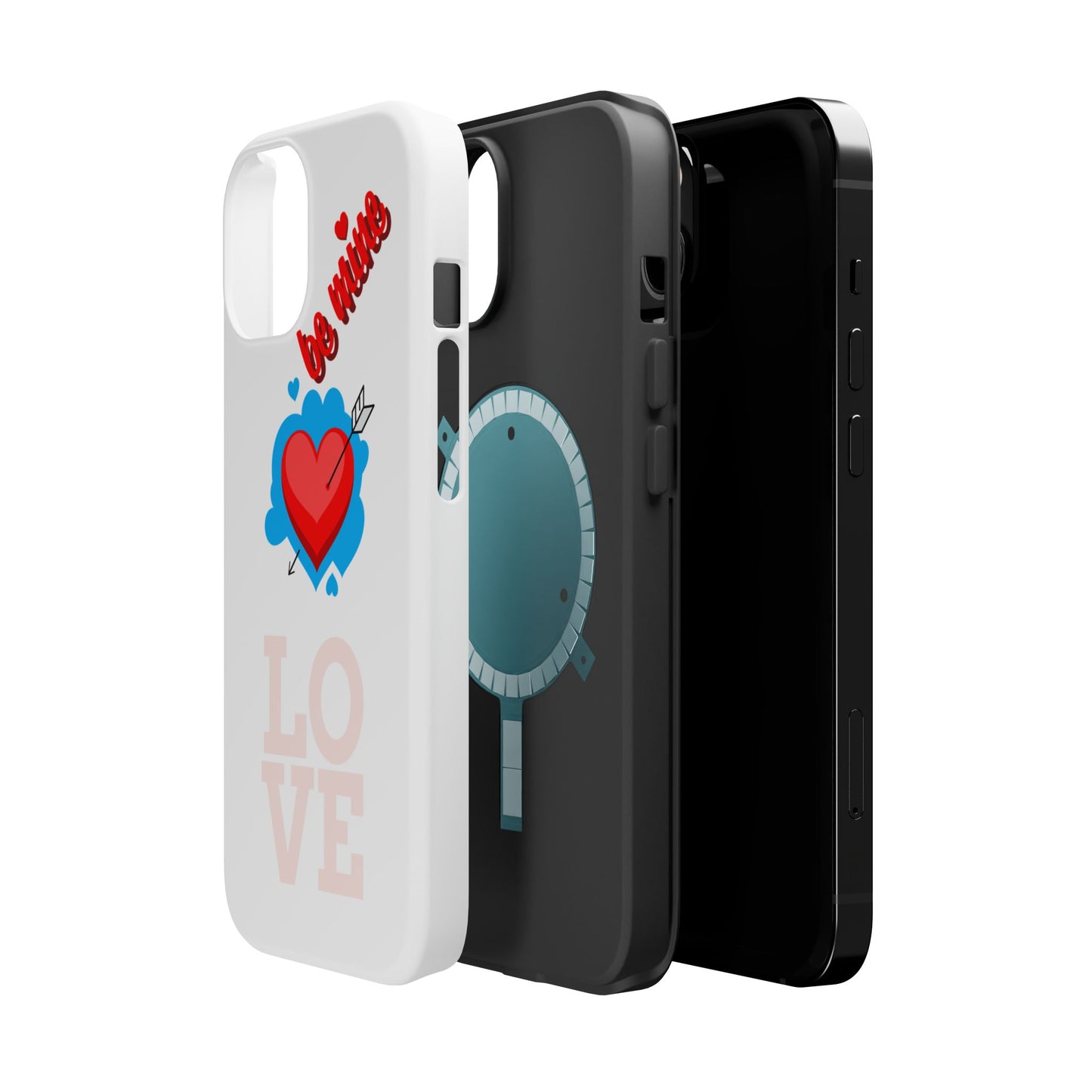 Phone Case — "Be Mine" Heart Love Magnetic Impact-Resistant Case