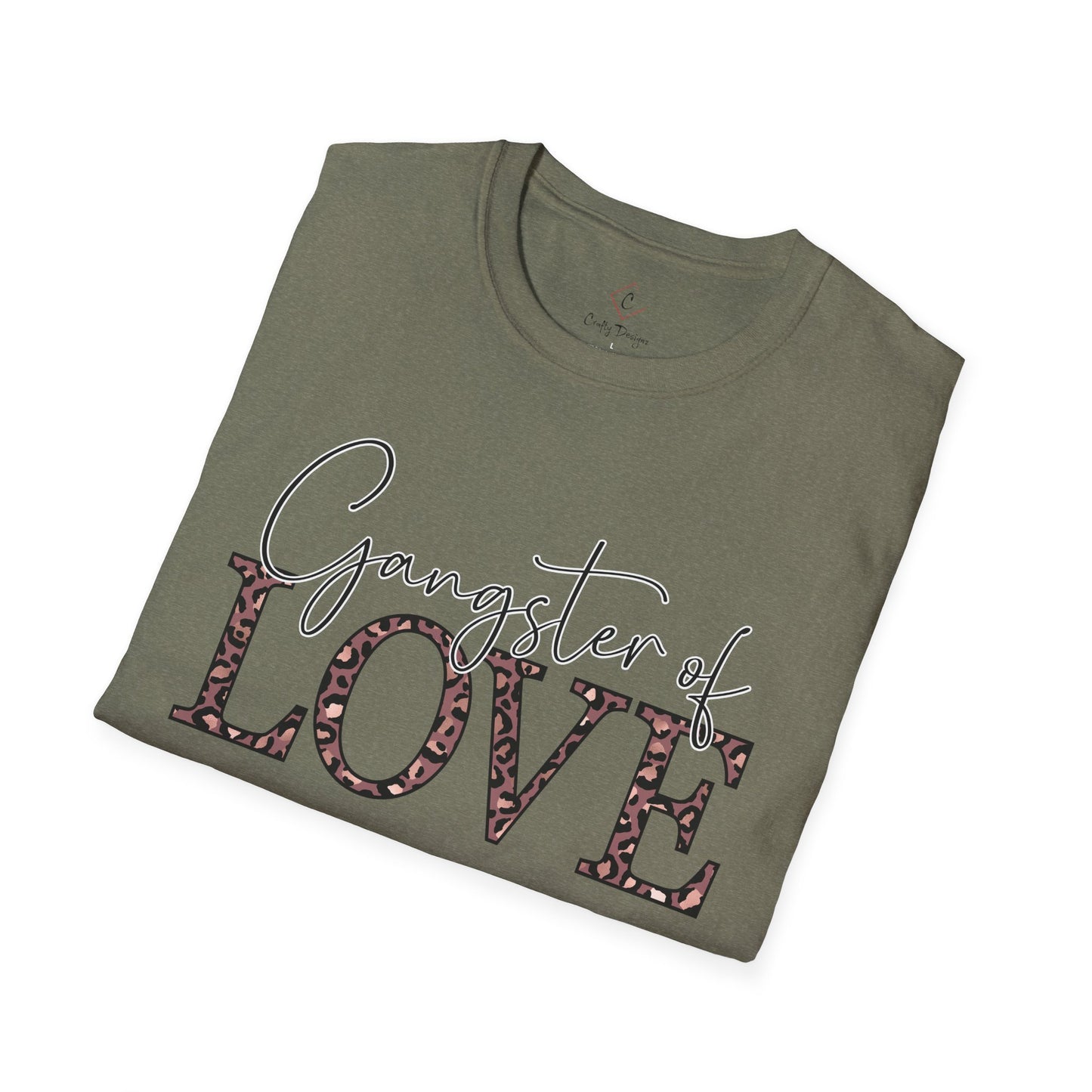 Gangster of Love T-Shirt — Leopard Print Romantic Graphic Tee