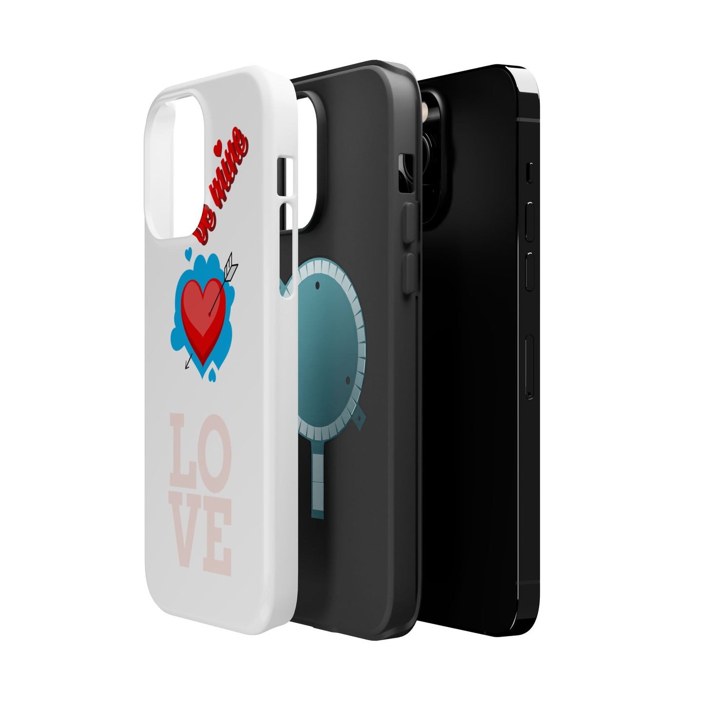 Phone Case — "Be Mine" Heart Love Magnetic Impact-Resistant Case
