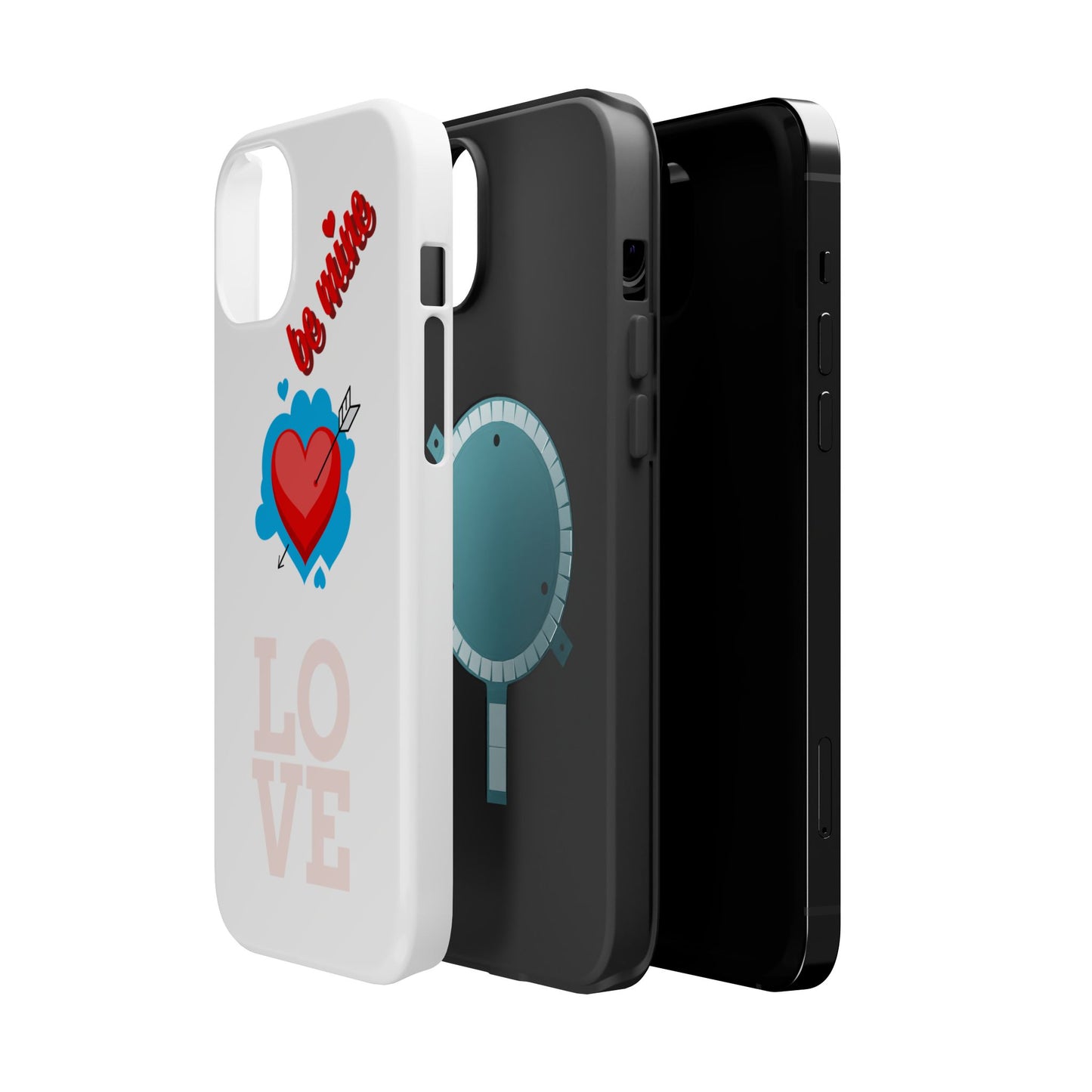 Phone Case — "Be Mine" Heart Love Magnetic Impact-Resistant Case