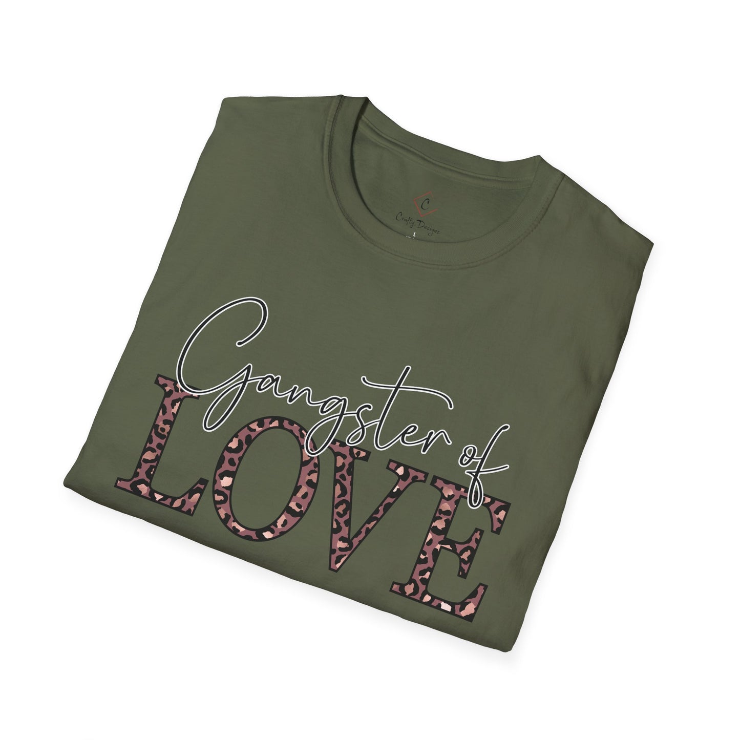 Gangster of Love T-Shirt — Leopard Print Romantic Graphic Tee