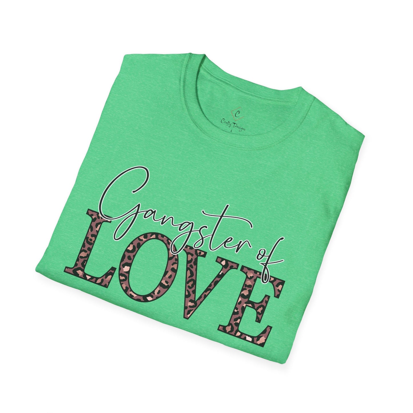 Gangster of Love T-Shirt — Leopard Print Romantic Graphic Tee