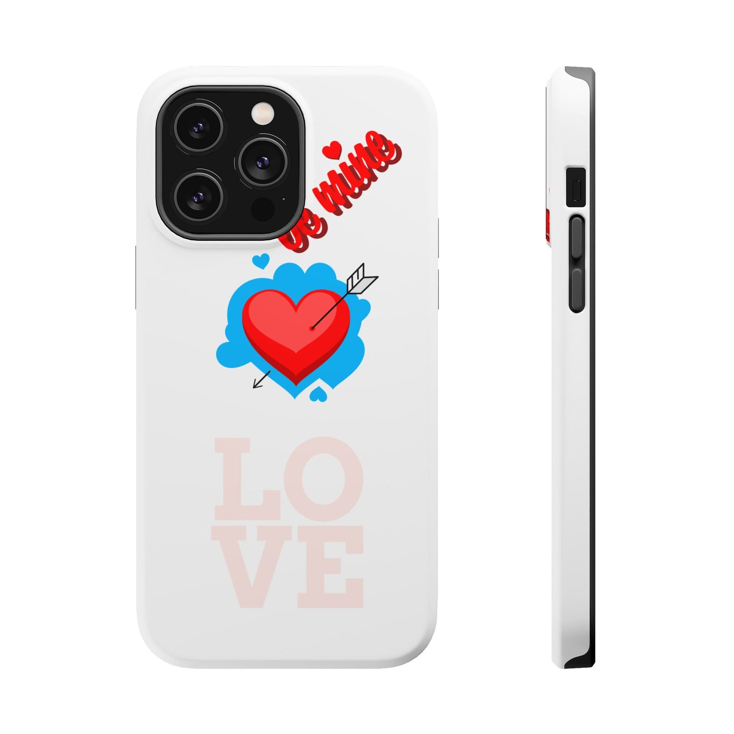 Phone Case — "Be Mine" Heart Love Magnetic Impact-Resistant Case