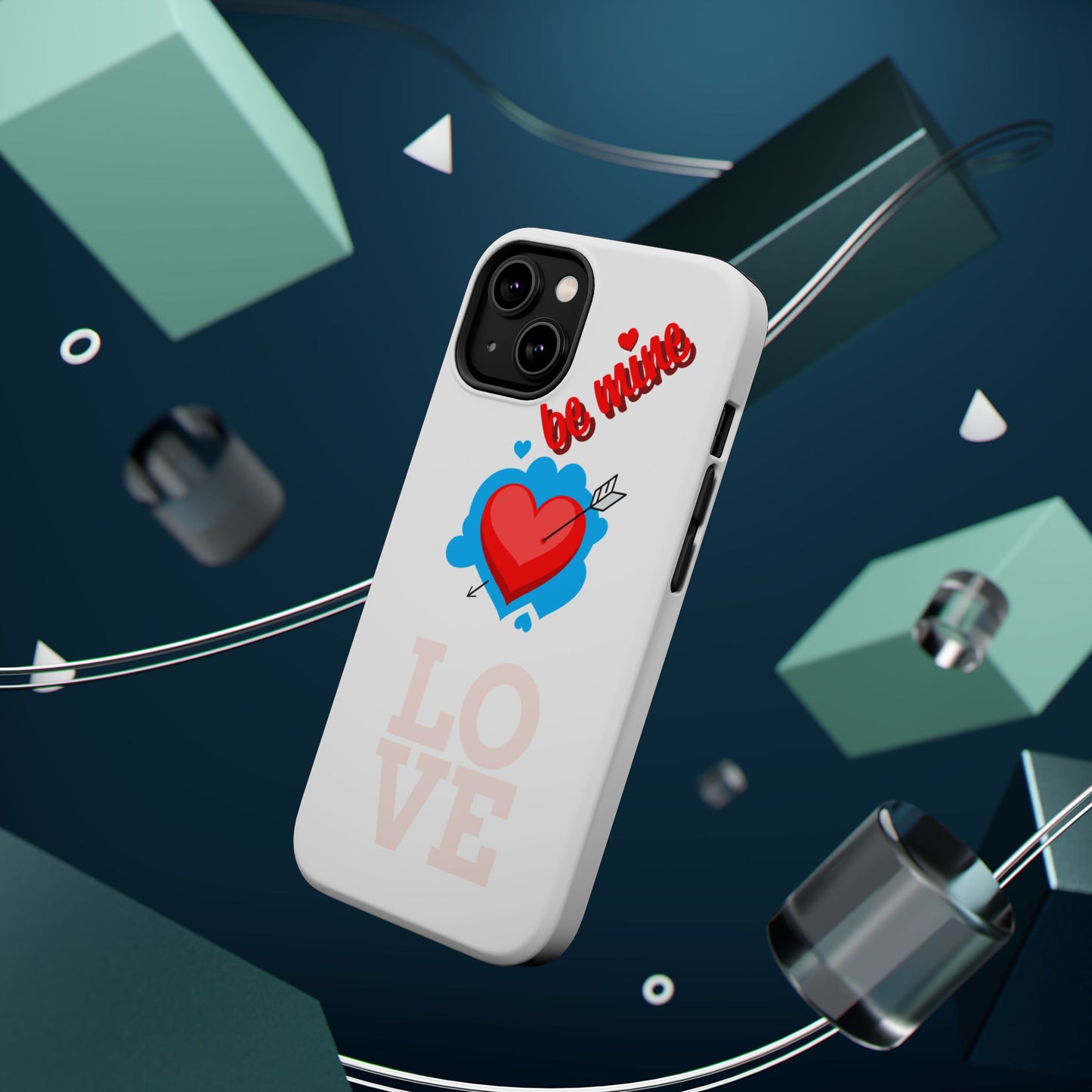 Phone Case — "Be Mine" Heart Love Magnetic Impact-Resistant Case
