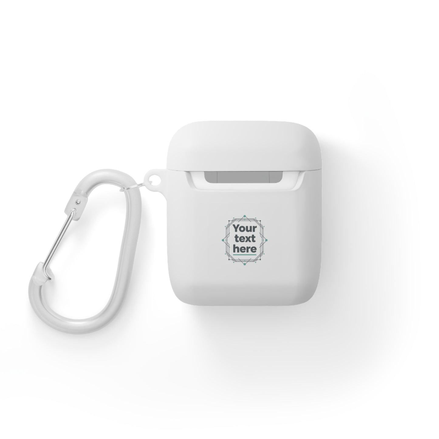 Customizable AirPods Case - Personalized Image or Text Silicone Cover with Carabiner