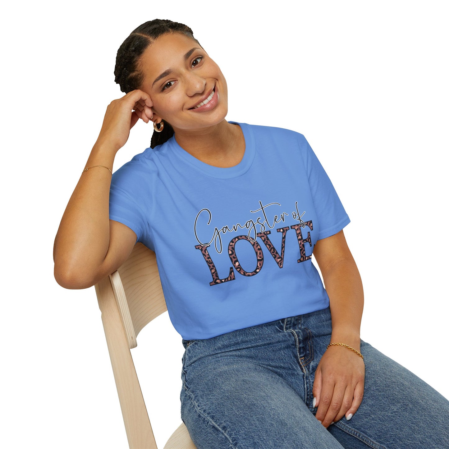 Gangster of Love T-Shirt — Leopard Print Romantic Graphic Tee