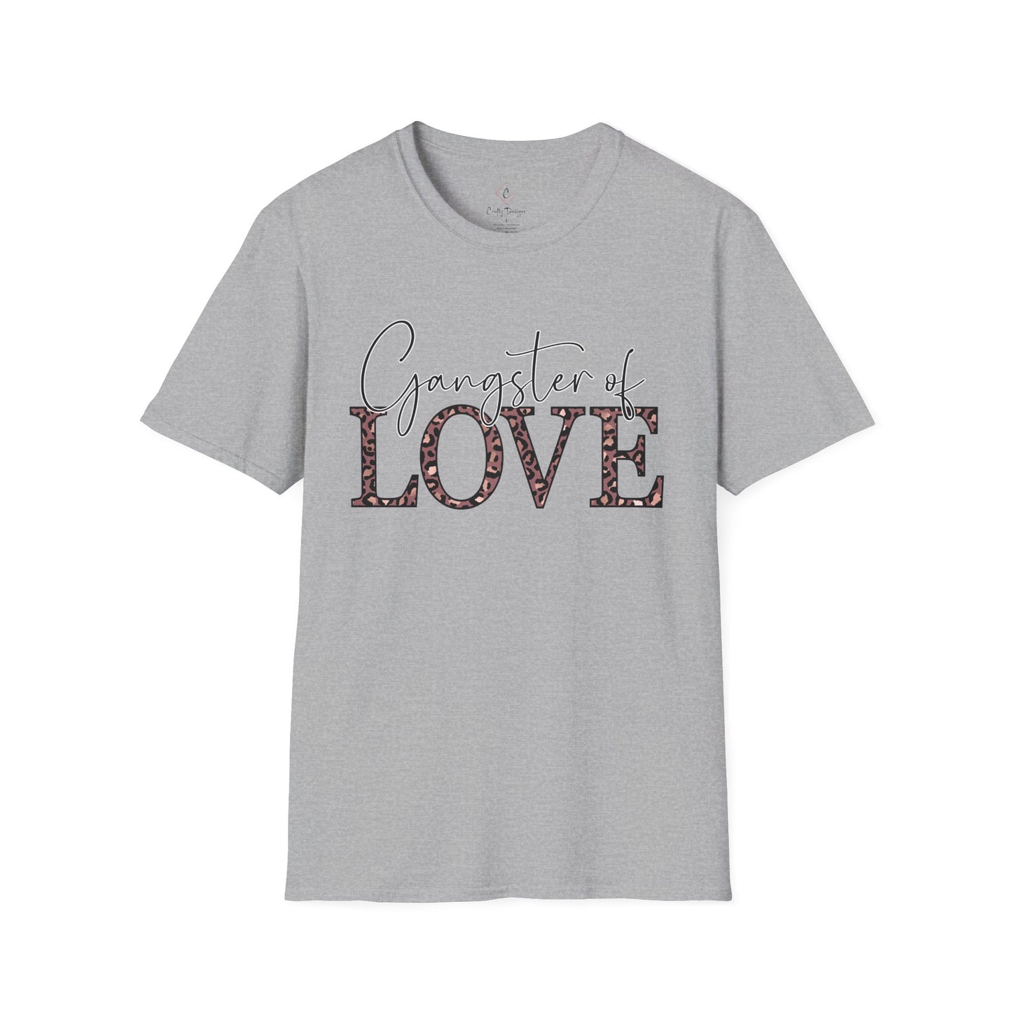 Gangster of Love T-Shirt — Leopard Print Romantic Graphic Tee