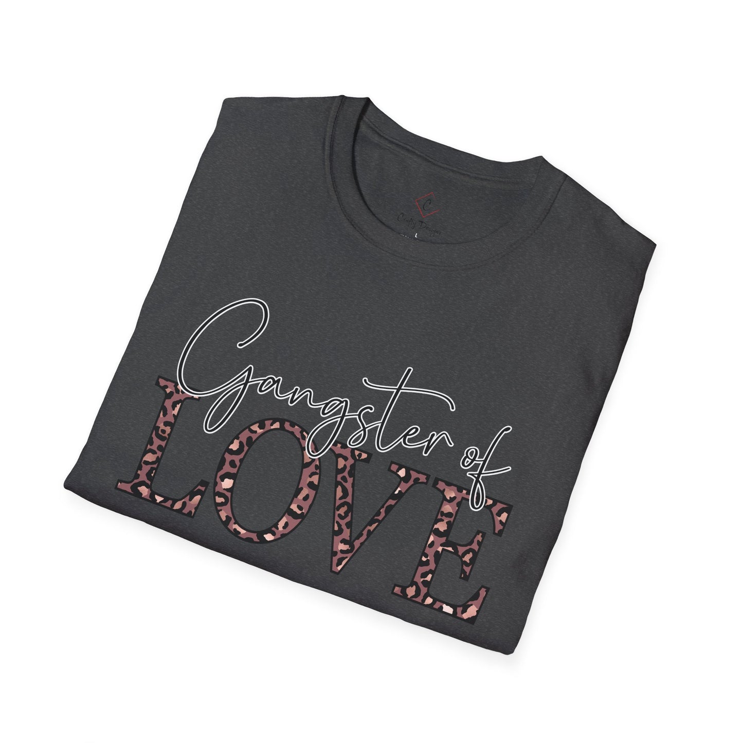 Gangster of Love T-Shirt — Leopard Print Romantic Graphic Tee