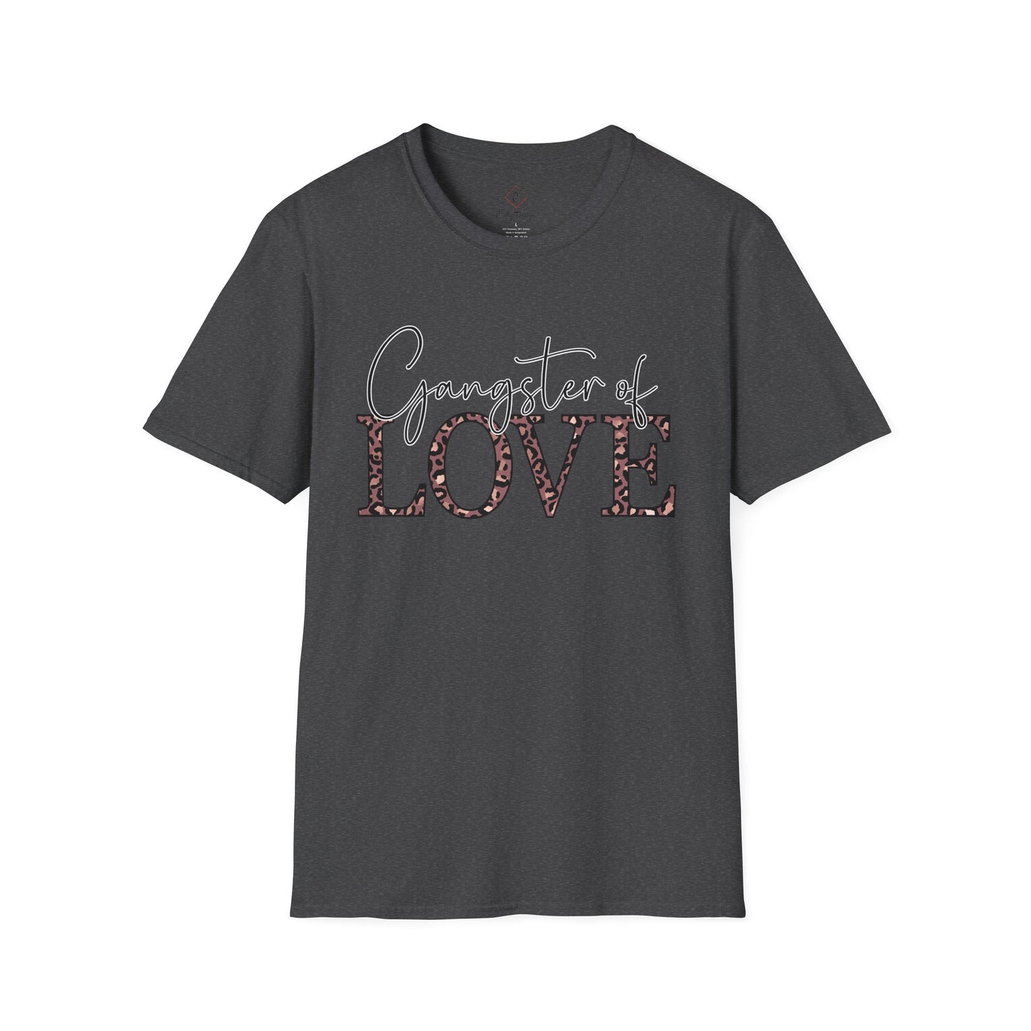 Gangster of Love T-Shirt — Leopard Print Romantic Graphic Tee