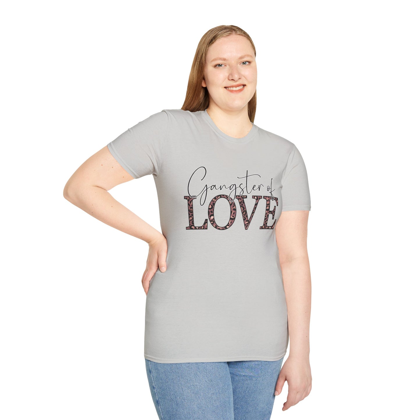 Gangster of Love T-Shirt — Leopard Print Romantic Graphic Tee