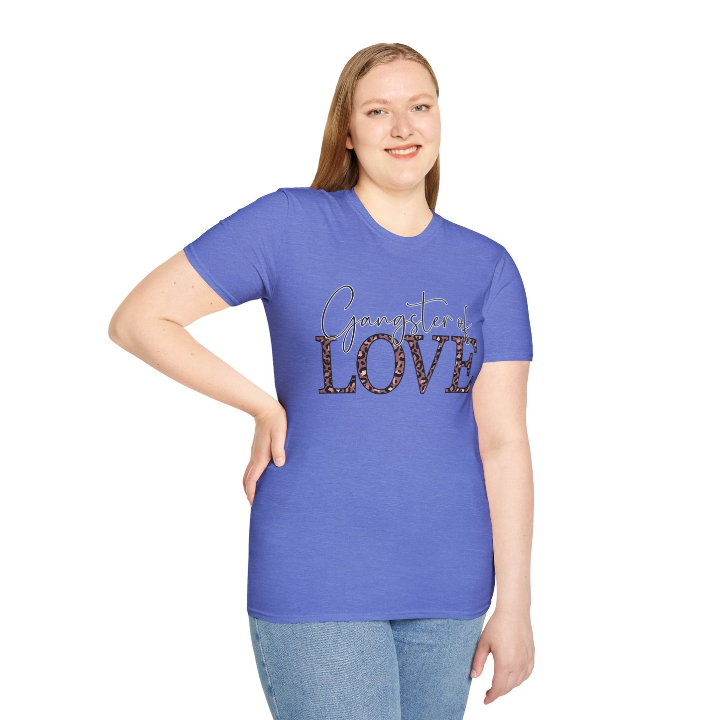 Gangster of Love T-Shirt — Leopard Print Romantic Graphic Tee