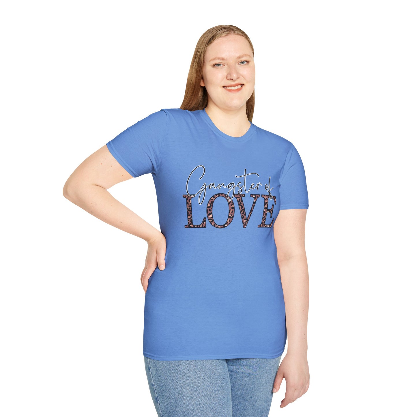 Gangster of Love T-Shirt — Leopard Print Romantic Graphic Tee