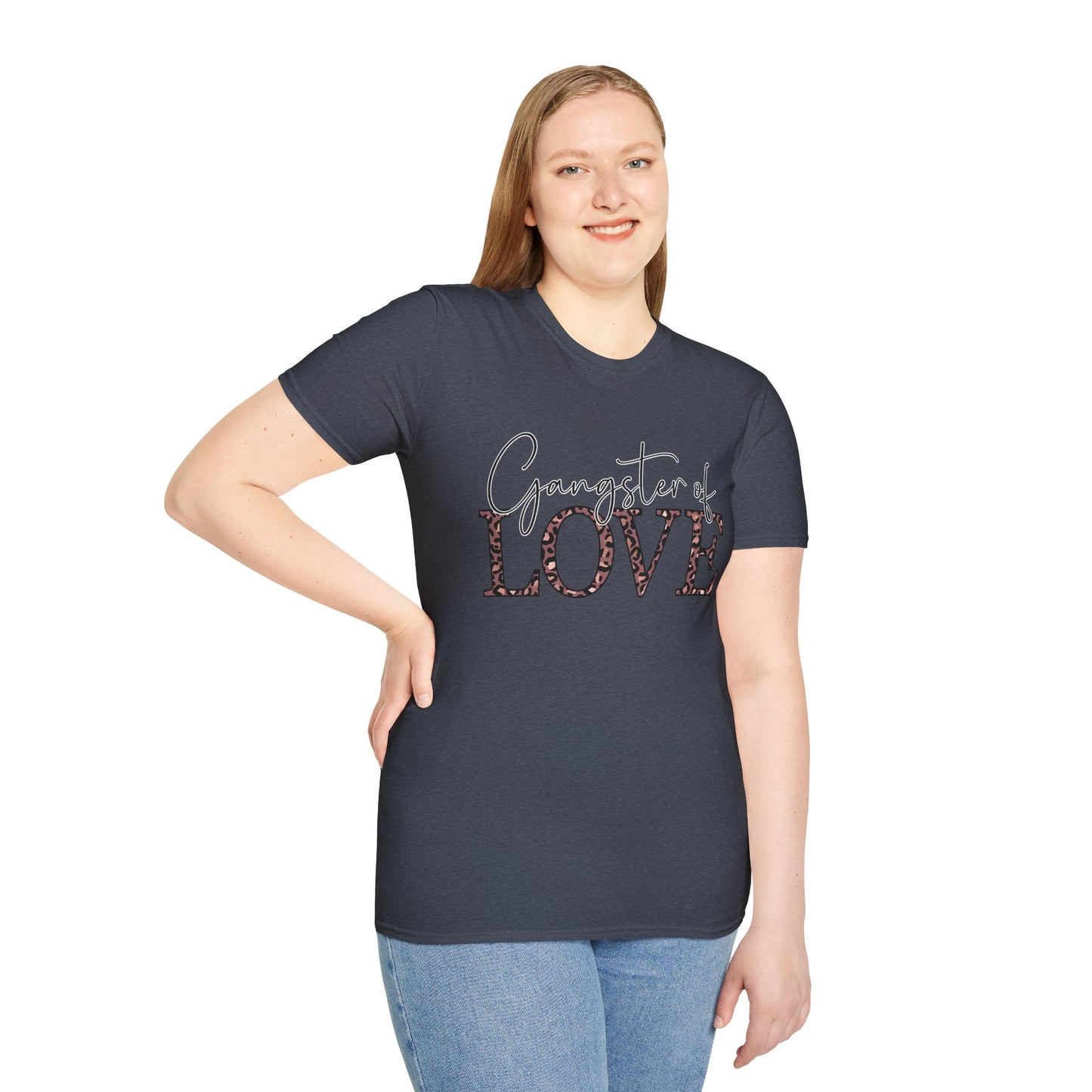 Gangster of Love T-Shirt — Leopard Print Romantic Graphic Tee