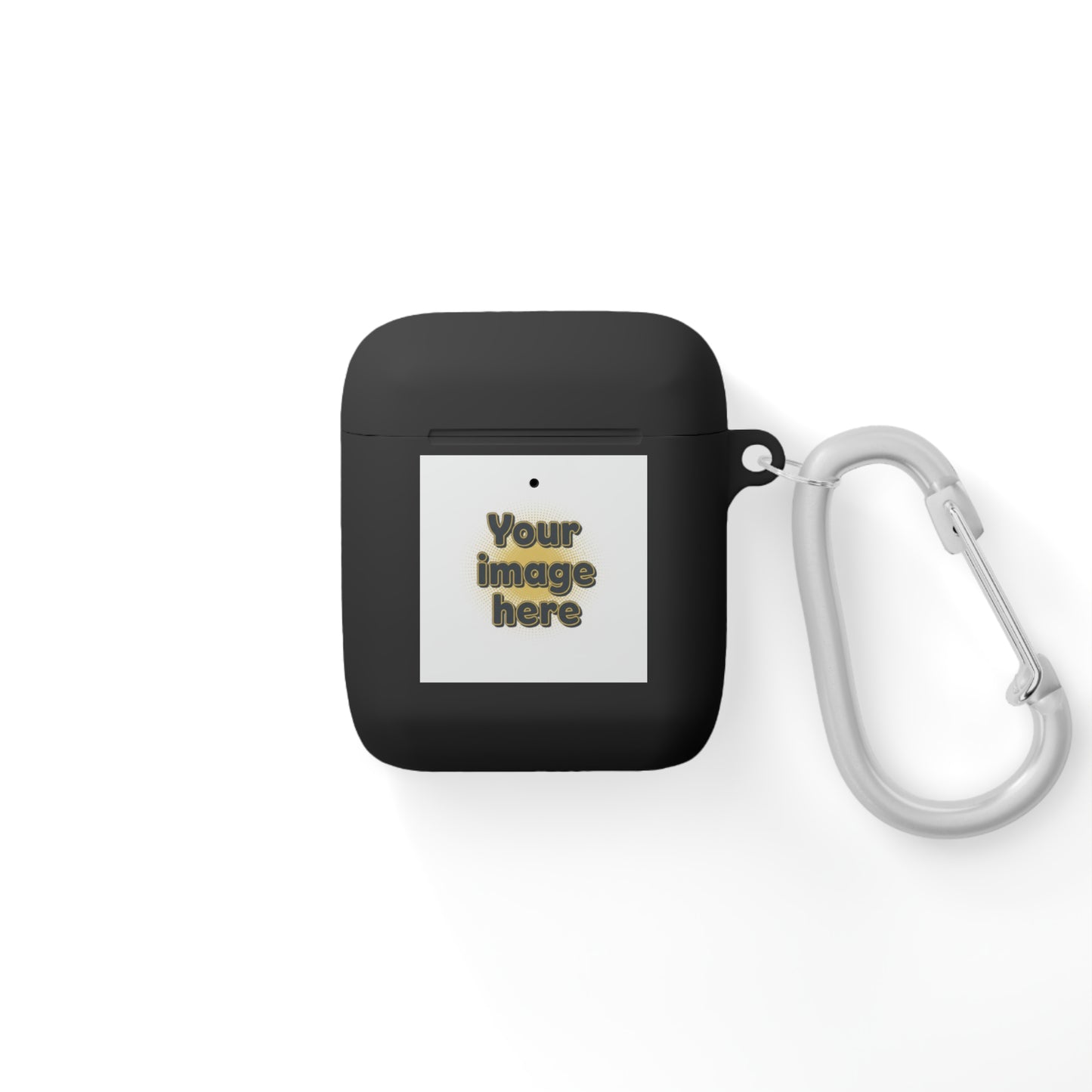 Customizable AirPods Case - Personalized Image or Text Silicone Cover with Carabiner