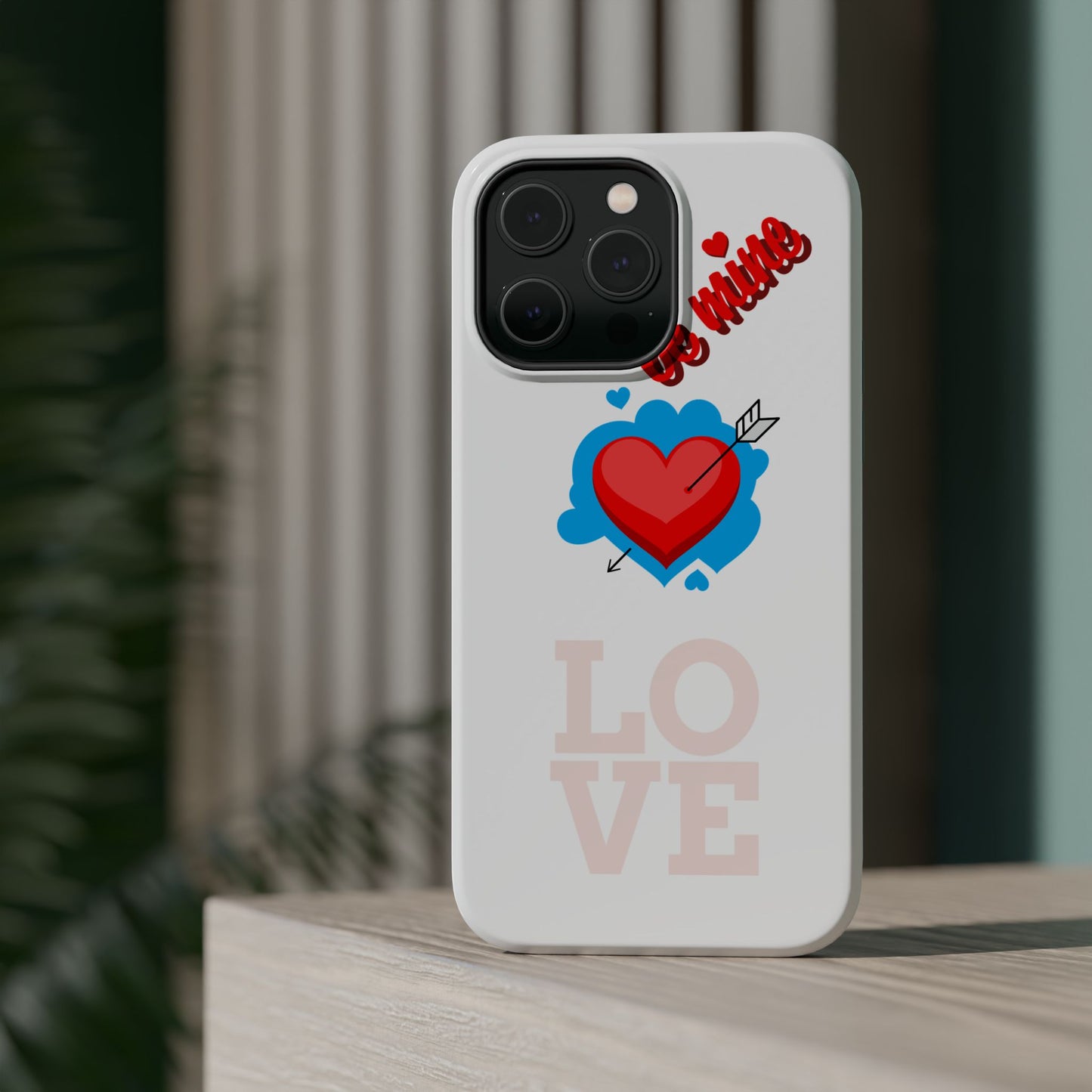 Phone Case — "Be Mine" Heart Love Magnetic Impact-Resistant Case