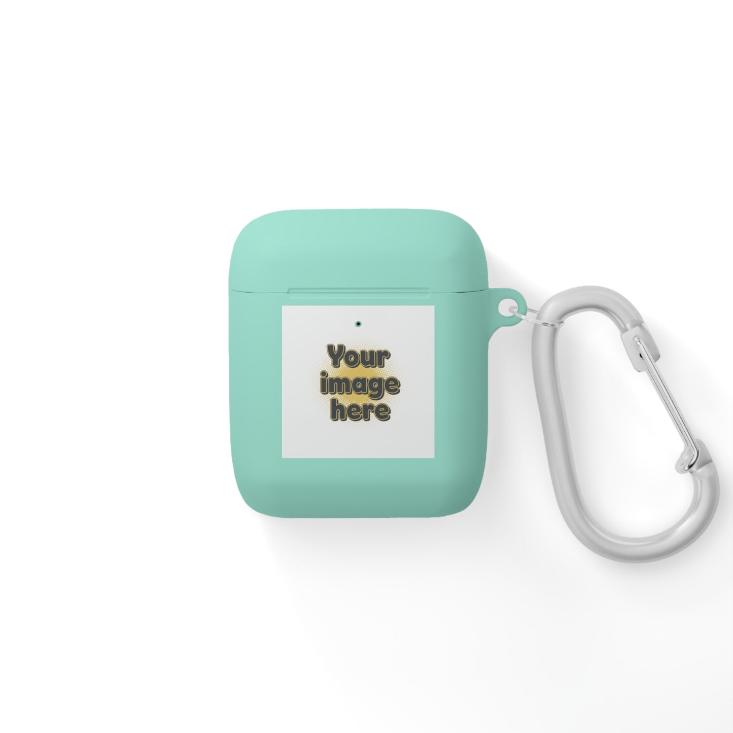 Customizable AirPods Case - Personalized Image or Text Silicone Cover with Carabiner