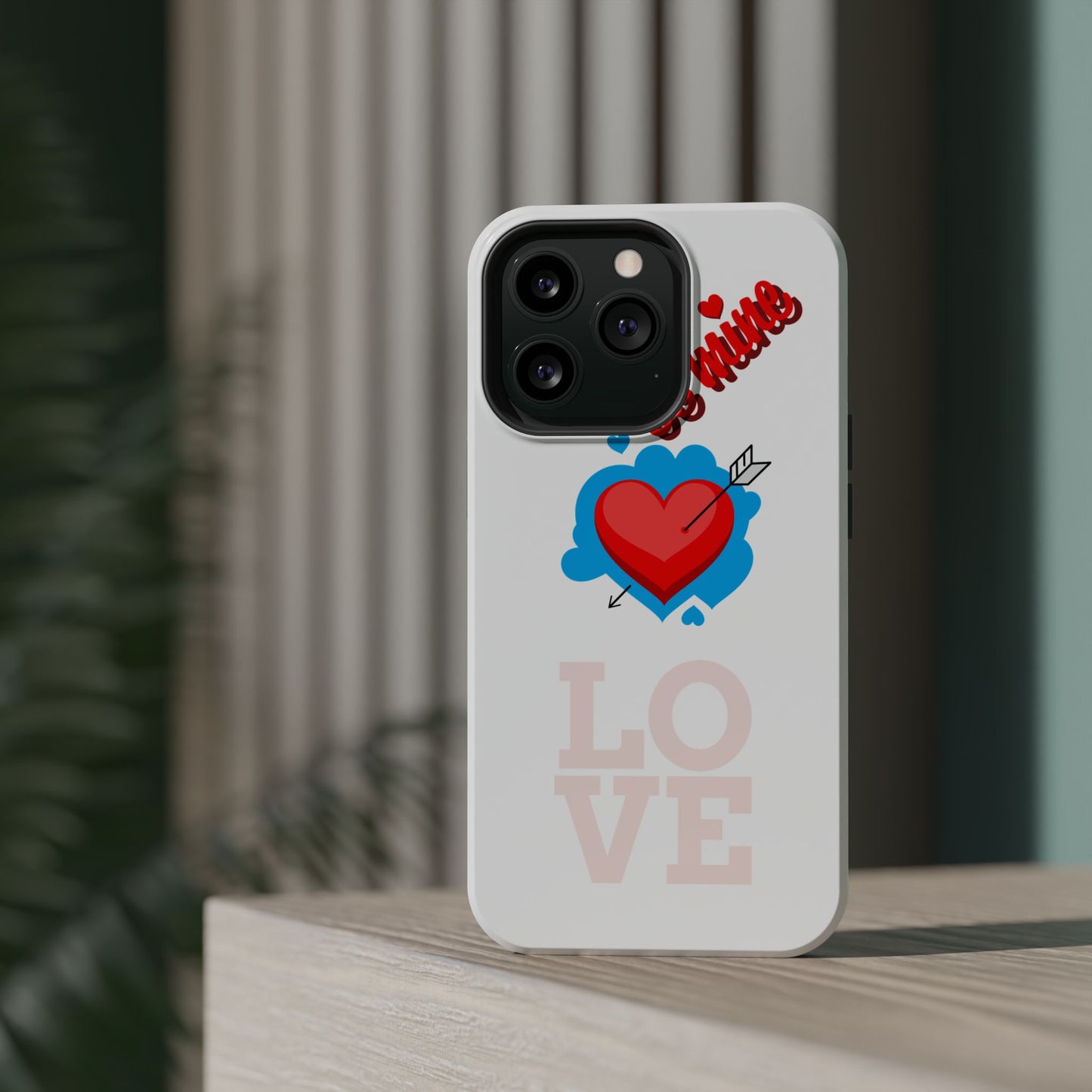 Phone Case — "Be Mine" Heart Love Magnetic Impact-Resistant Case