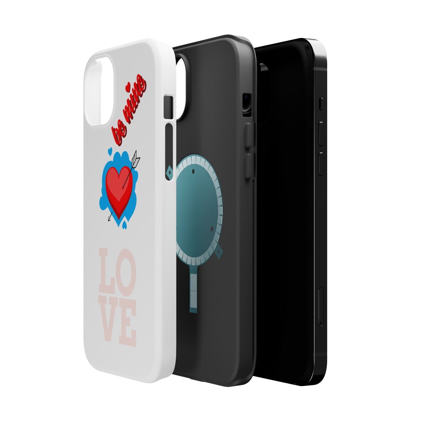 Phone Case — "Be Mine" Heart Love Magnetic Impact-Resistant Case