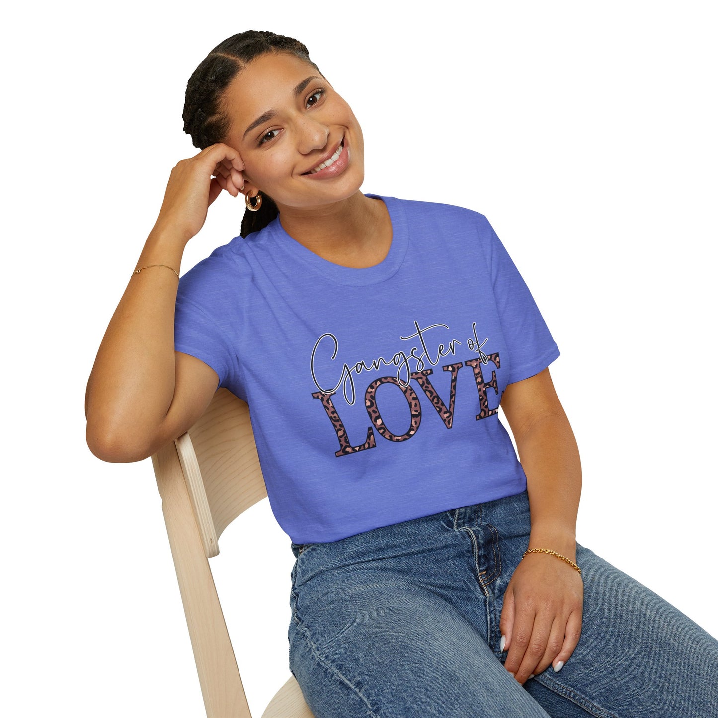 Gangster of Love T-Shirt — Leopard Print Romantic Graphic Tee