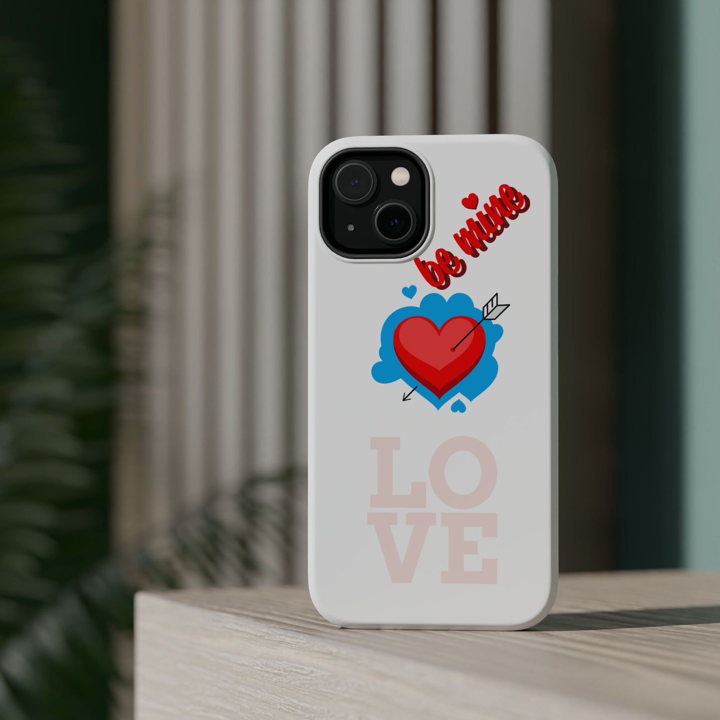 Phone Case — "Be Mine" Heart Love Magnetic Impact-Resistant Case
