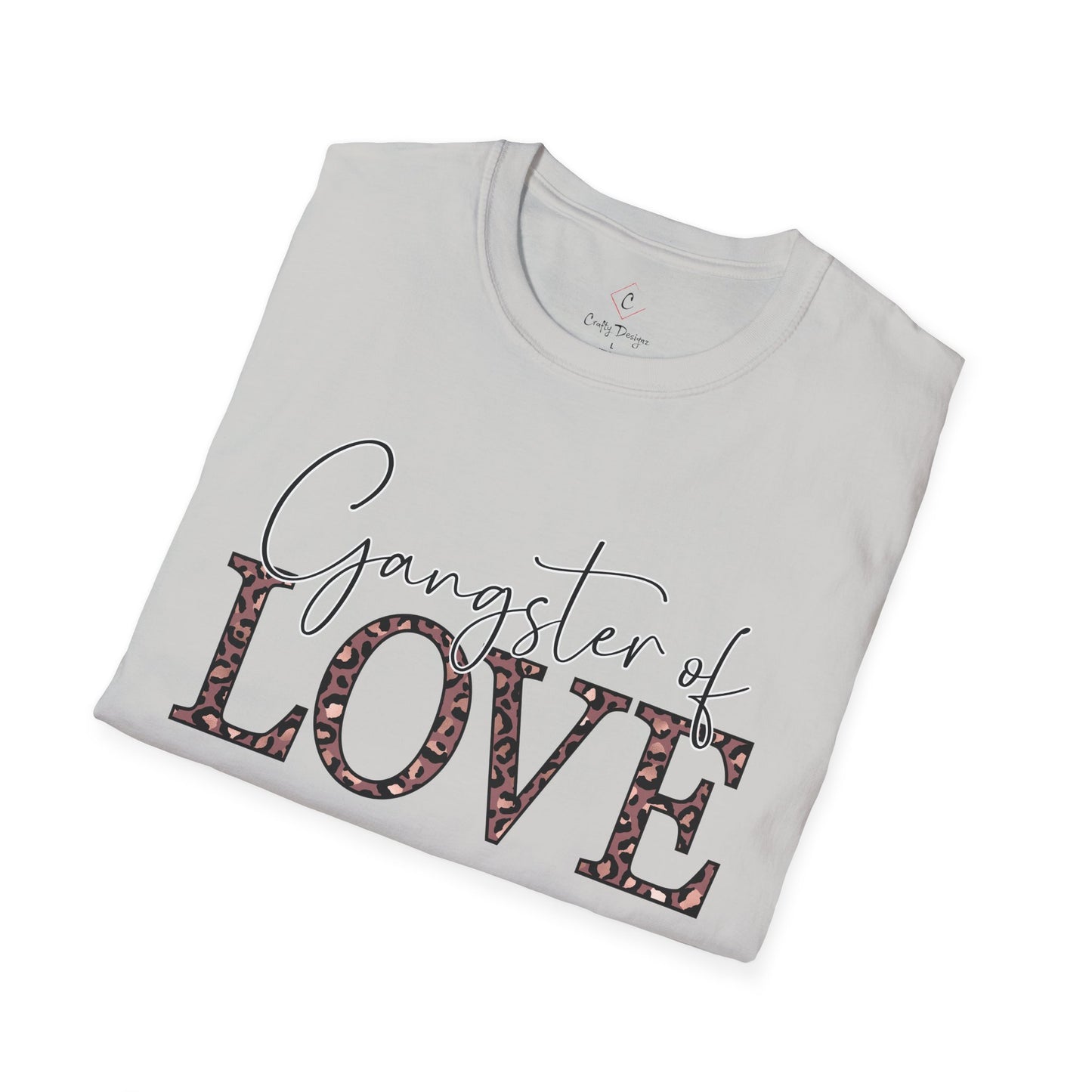 Gangster of Love T-Shirt — Leopard Print Romantic Graphic Tee