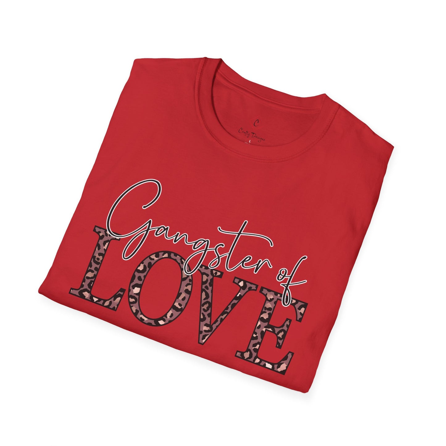 Gangster of Love T-Shirt — Leopard Print Romantic Graphic Tee