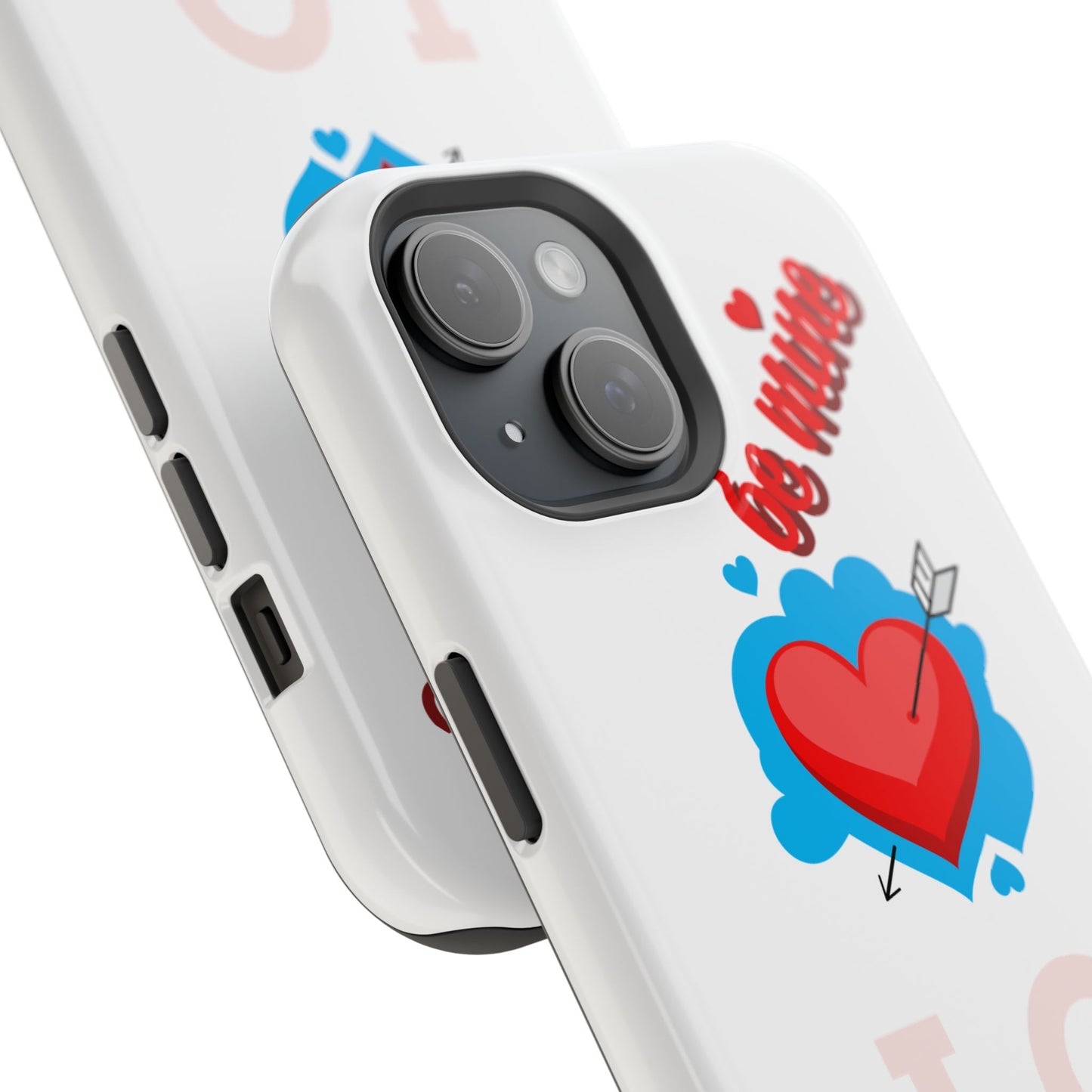 Phone Case — "Be Mine" Heart Love Magnetic Impact-Resistant Case