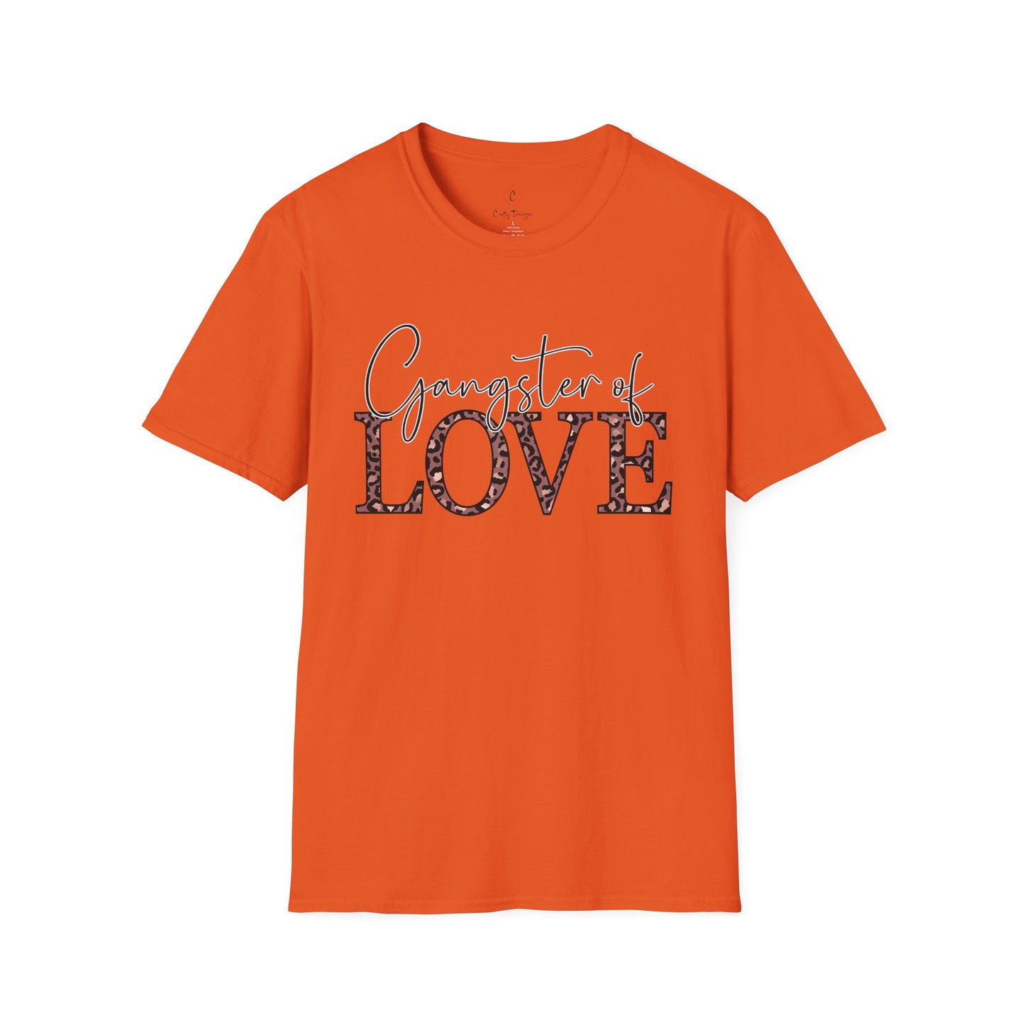 Gangster of Love T-Shirt — Leopard Print Romantic Graphic Tee