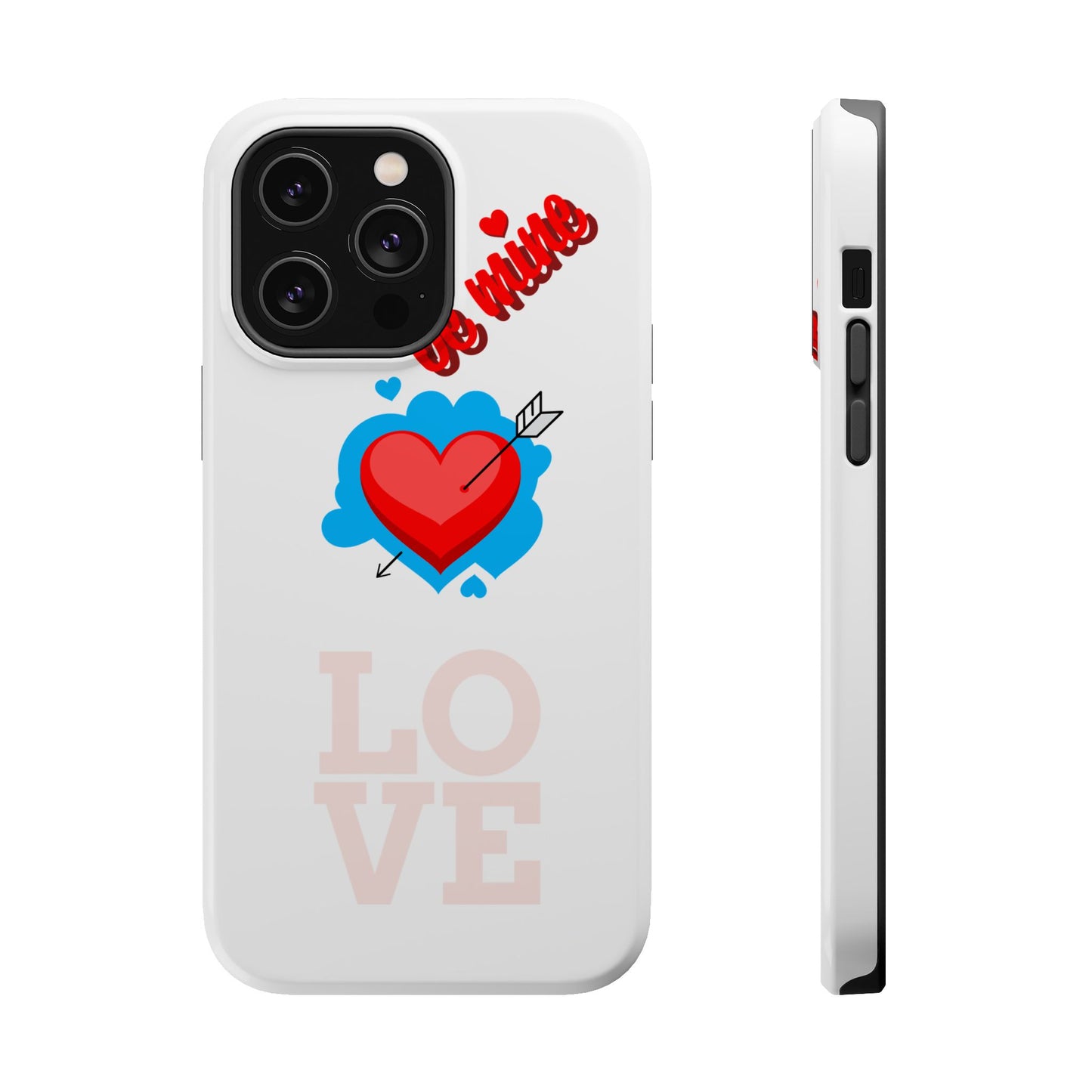 Phone Case — "Be Mine" Heart Love Magnetic Impact-Resistant Case