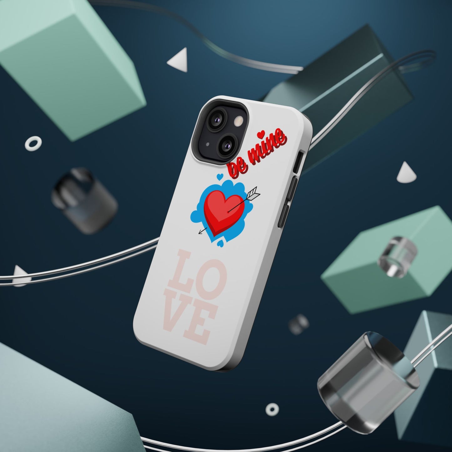 Phone Case — "Be Mine" Heart Love Magnetic Impact-Resistant Case