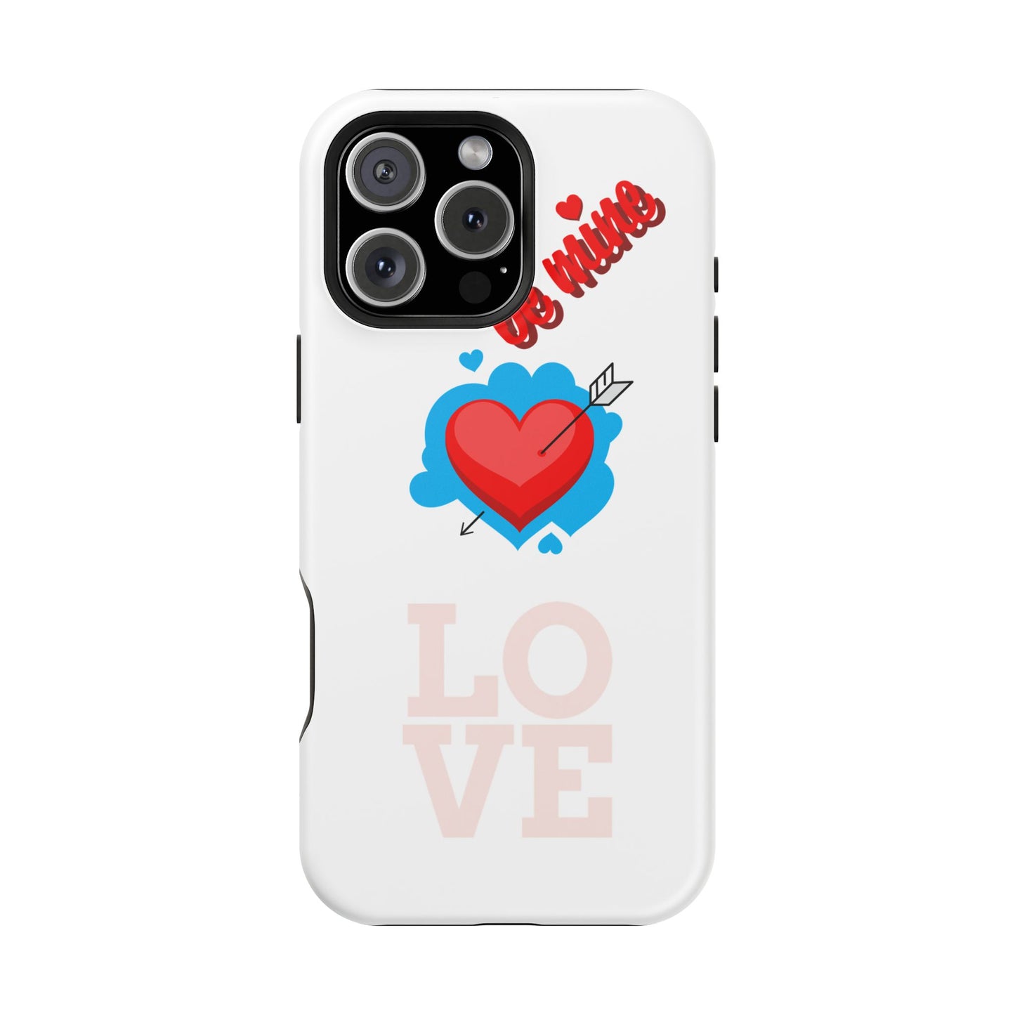 Phone Case — "Be Mine" Heart Love Magnetic Impact-Resistant Case