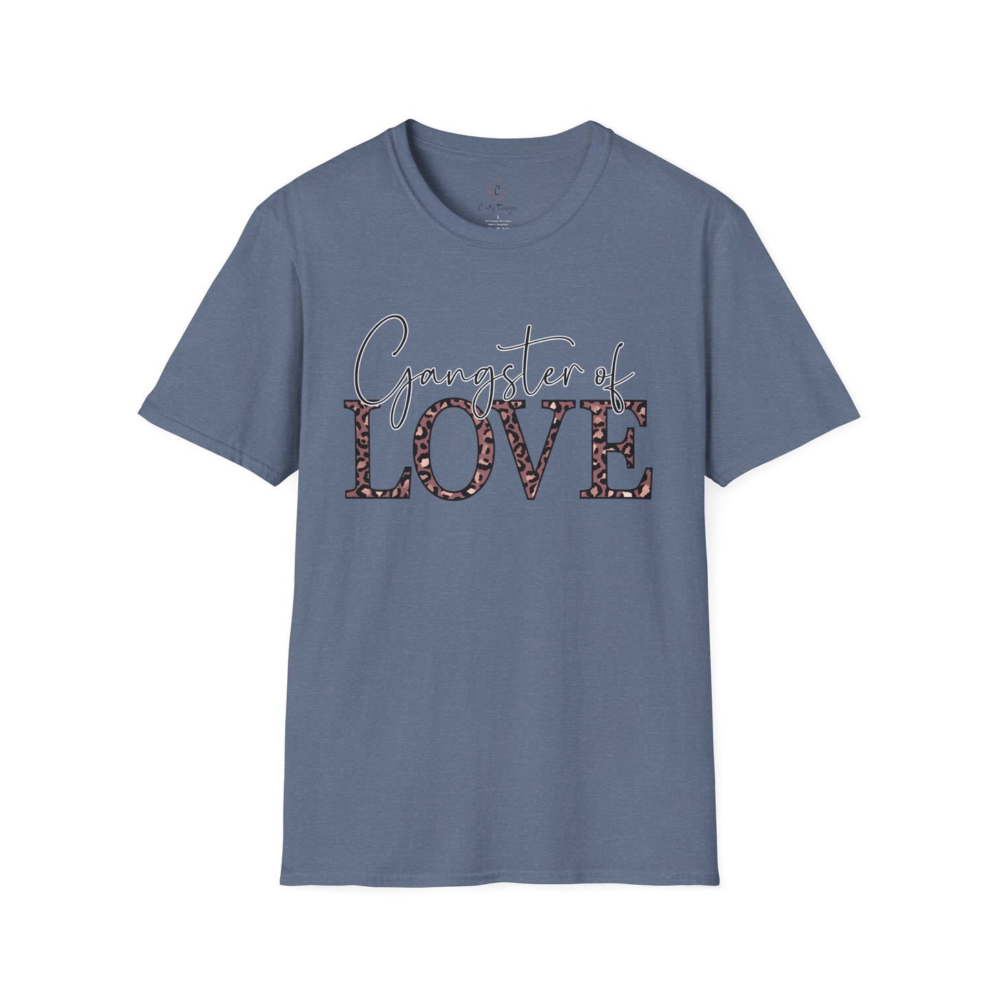 Gangster of Love T-Shirt — Leopard Print Romantic Graphic Tee