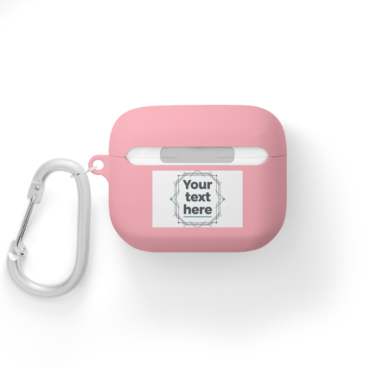 Customizable AirPods Case - Personalized Image or Text Silicone Cover with Carabiner