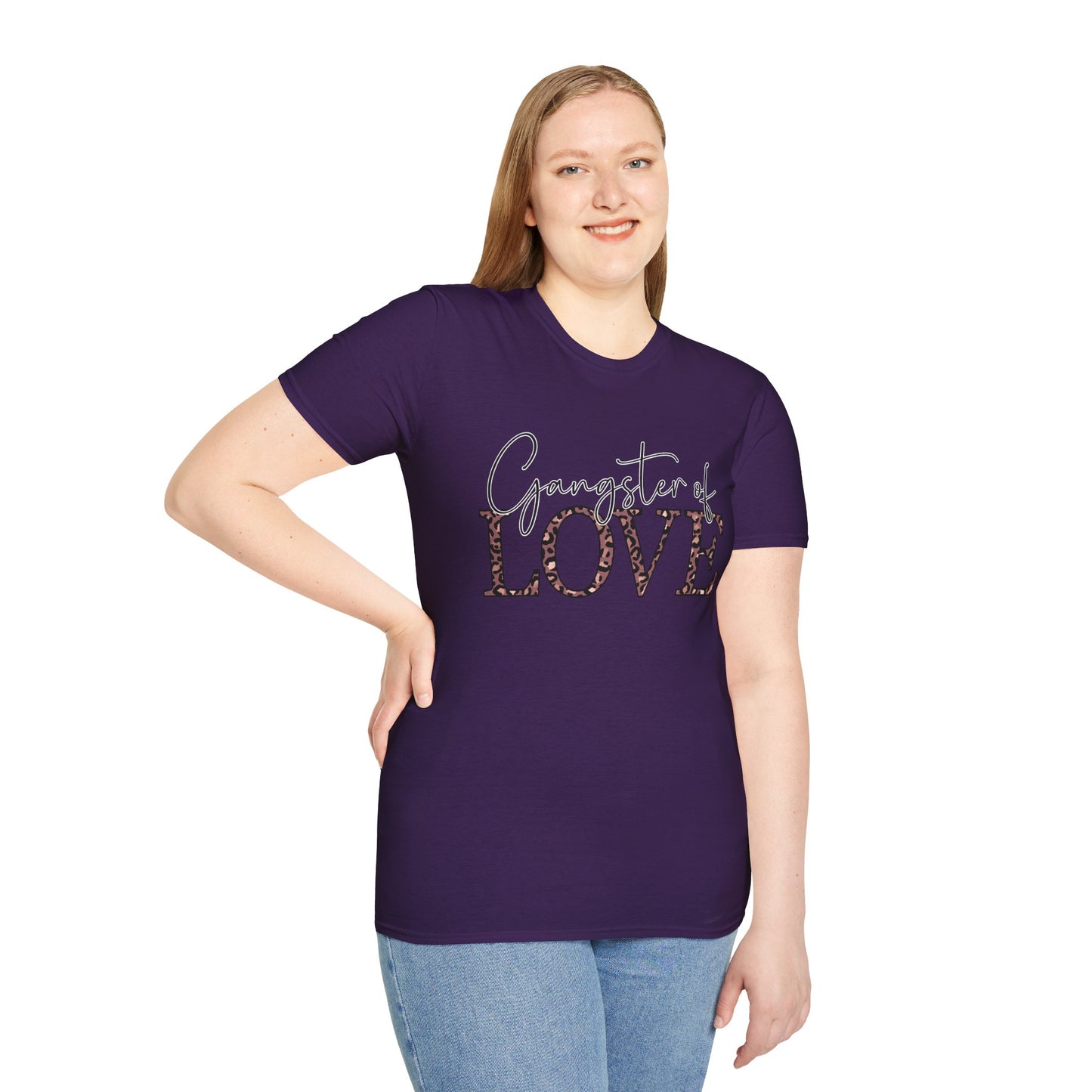 Gangster of Love T-Shirt — Leopard Print Romantic Graphic Tee