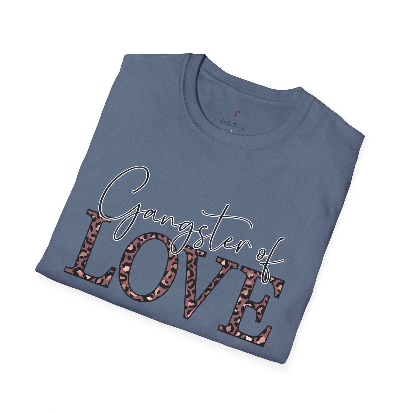 Gangster of Love T-Shirt — Leopard Print Romantic Graphic Tee