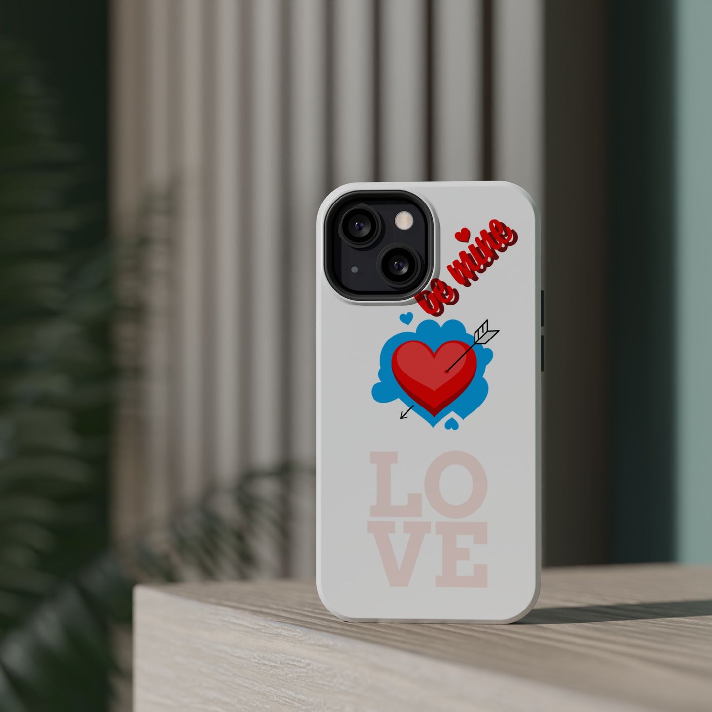 Phone Case — "Be Mine" Heart Love Magnetic Impact-Resistant Case