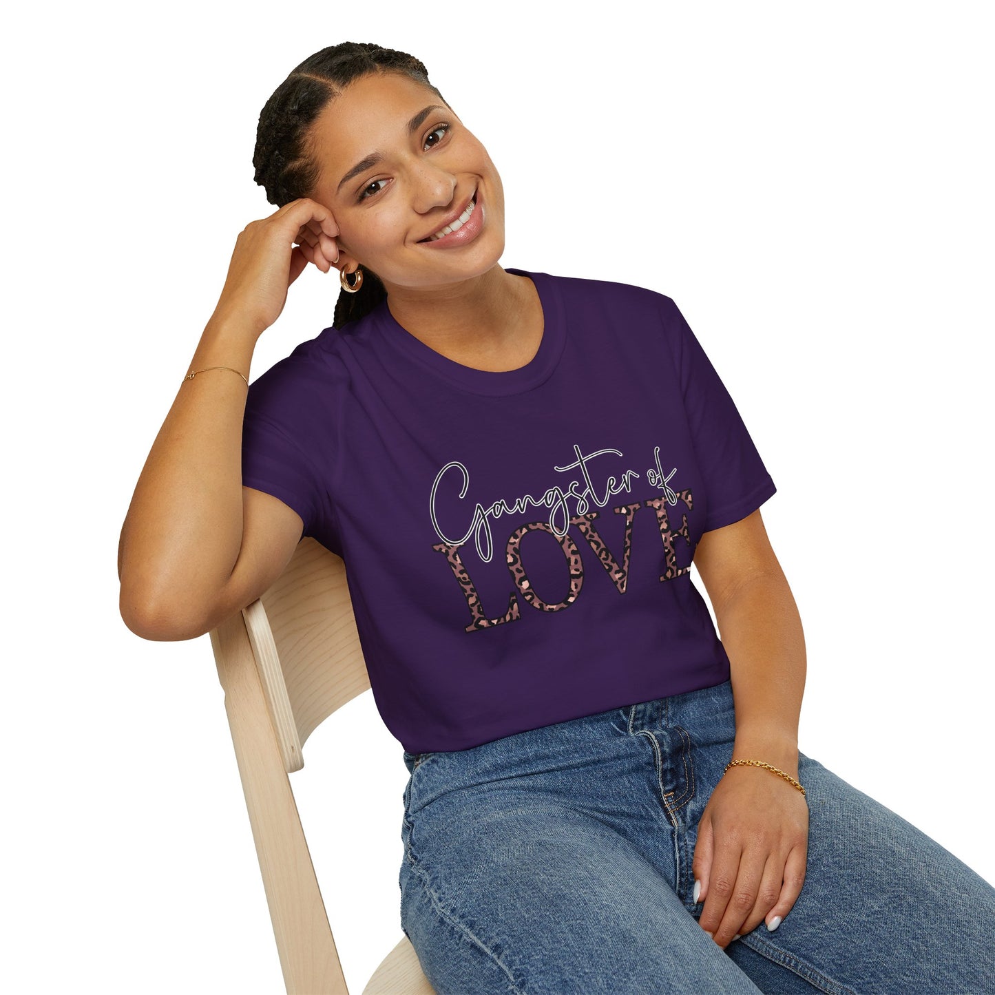 Gangster of Love T-Shirt — Leopard Print Romantic Graphic Tee