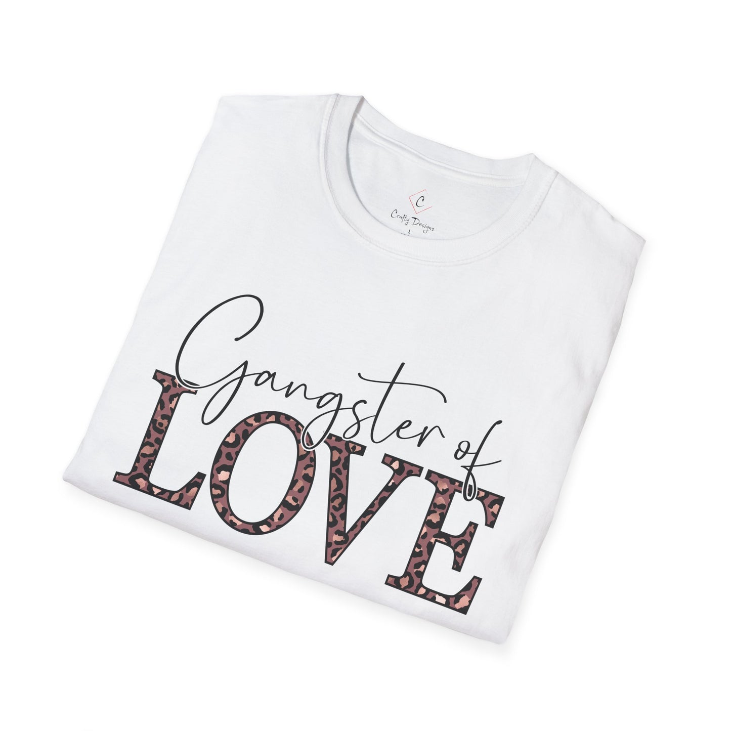Gangster of Love T-Shirt — Leopard Print Romantic Graphic Tee